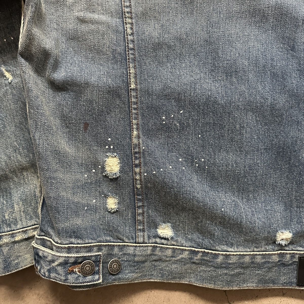 The Kooples The Kooples Distressed Denim Jacket Size US M / EU 48-50 / 2 - 5 Thumbnail