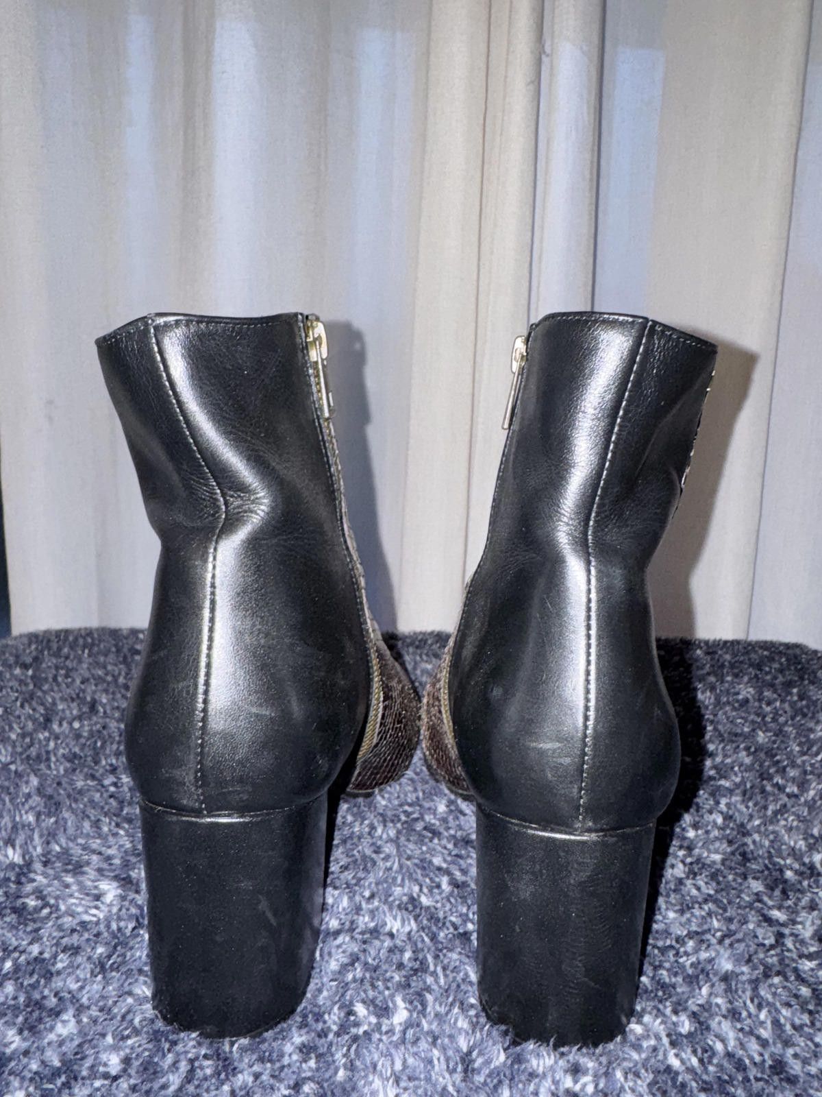Zadig & Voltaire Zadig & Voltaire Snake Print Leather Ankle Boots Size US 7.5 / IT 37.5 - 3 Thumbnail