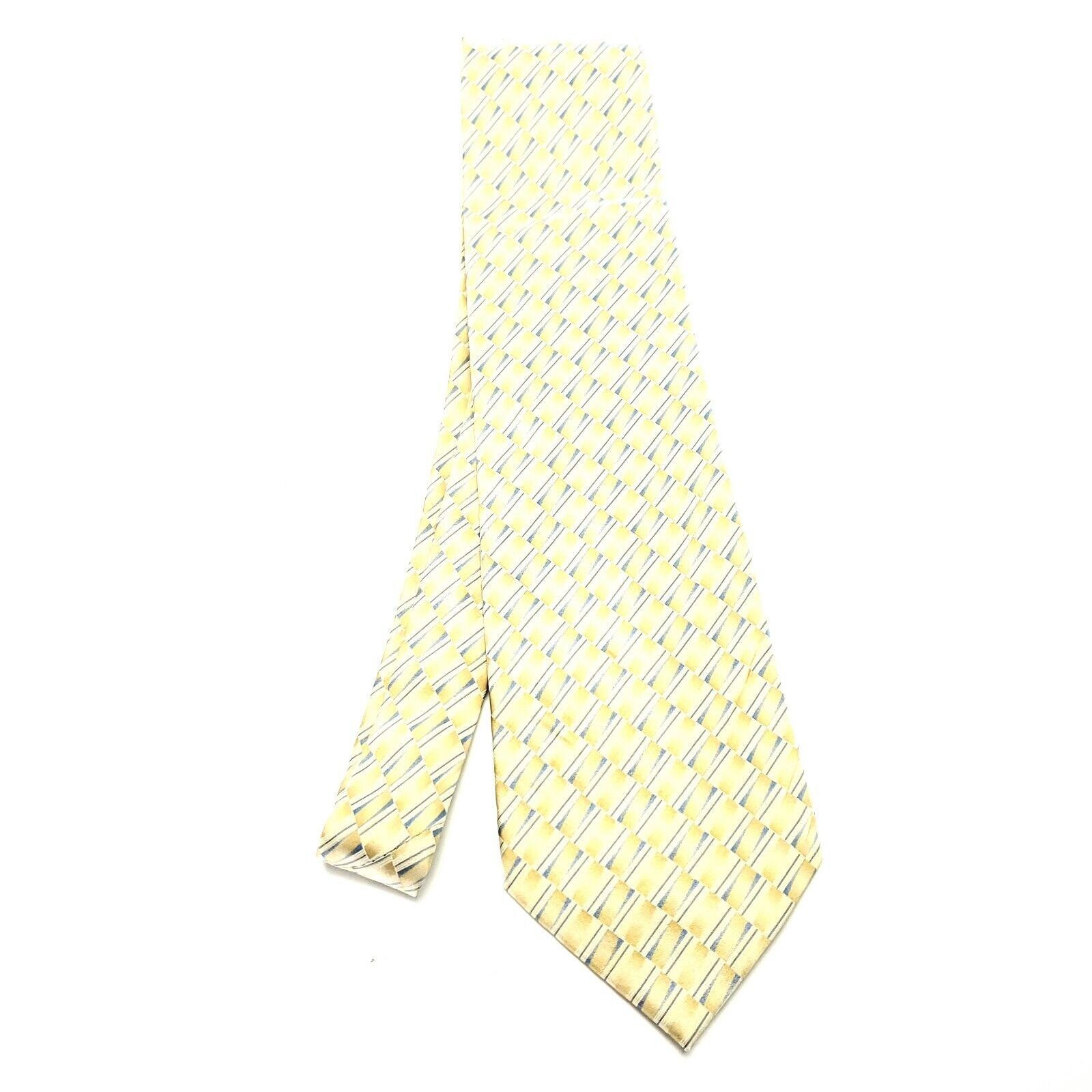 Croft & Barrow Croft & Barrow Yellow Silk Tie Woven Wide Check Size ONE SIZE - 6 Thumbnail