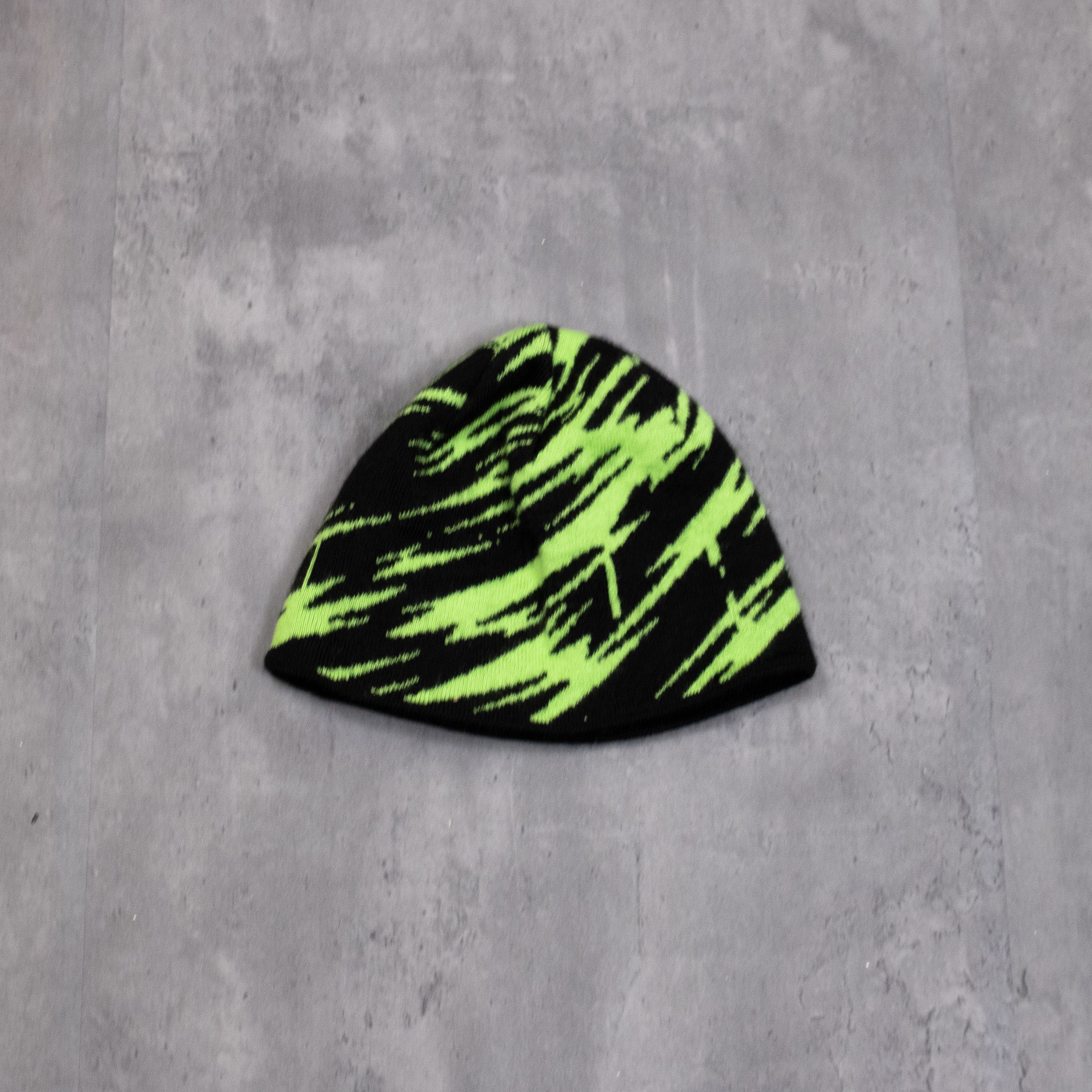 Japanese Brand Y2K 2000's Green All Over Pattern Skully Skull Cap Size ONE SIZE - 2 Thumbnail