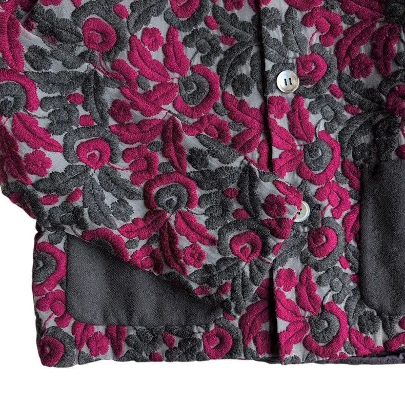 Other Comme Des Garcons Granny Coat Embroidered Flower Coat Size S / US 4 / IT 40 - 6 Thumbnail