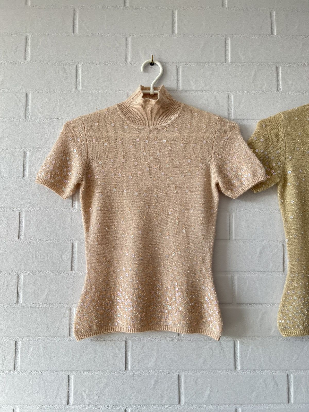Mugler Mugler T-Shirt 100% Cashmere Short Sleeve Pink Size S/M Size M / US 6-8 / IT 42-44 - 1 Thumbnail