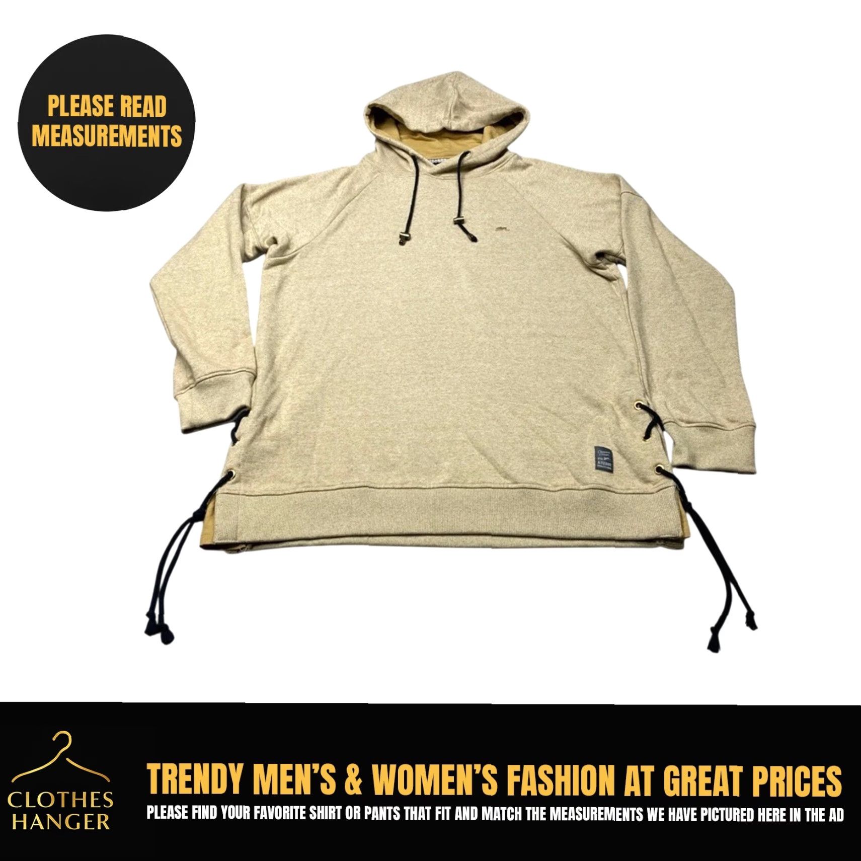 Vintage A Tiziano Hoodie Mens 2XL Beige Pullover Sweatshirt Pockets Heavyweight Size XXL / US 16-18 / IT 52-54 - 2 Thumbnail