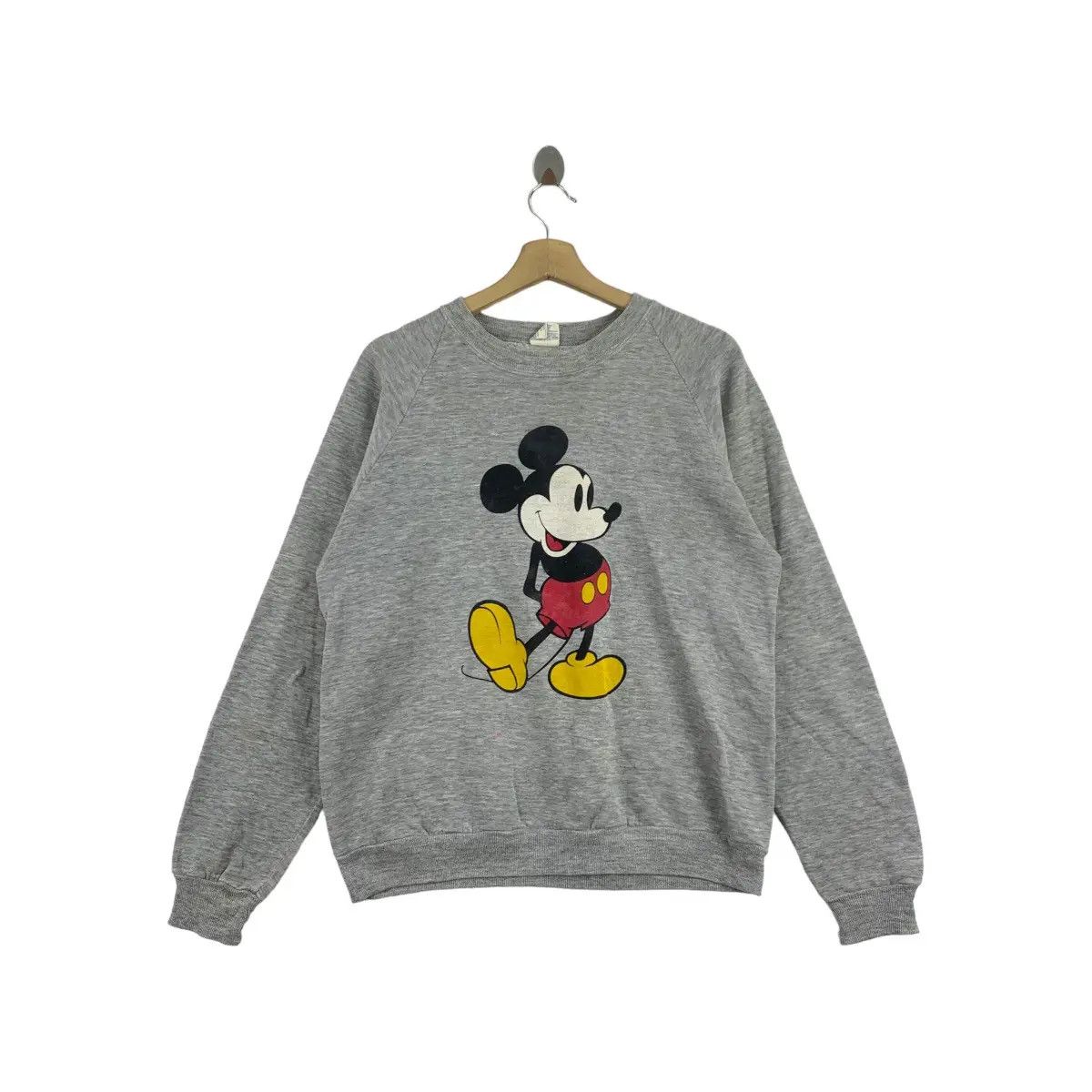 Disney Vintage 80’ MICKEY MOUSE DISNEY Stand Pose Sweatshirt Size L / US 10 / IT 46 - 1 Thumbnail