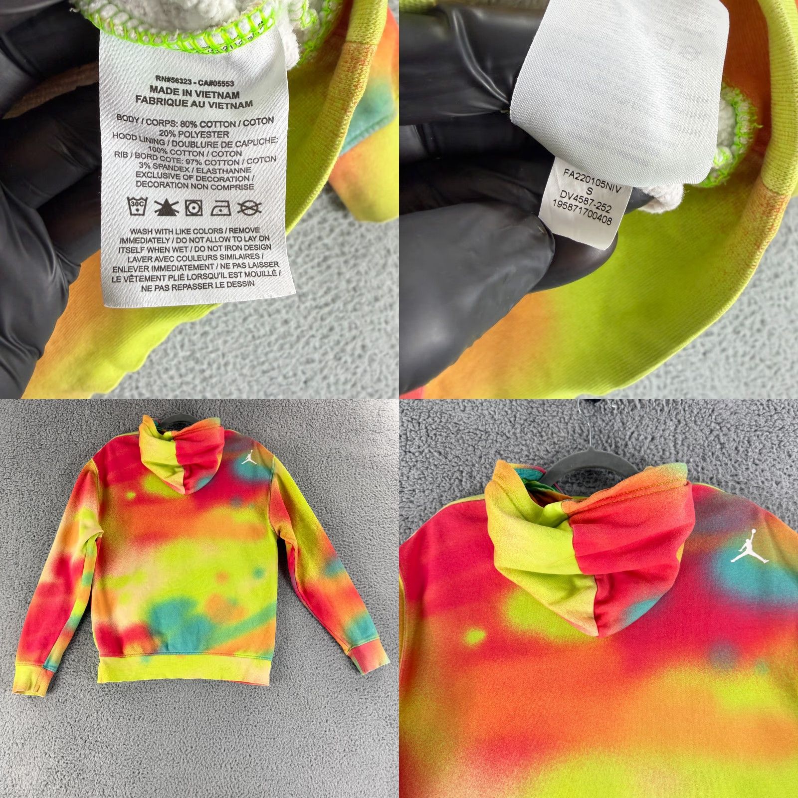 Jordan Brand Jordan Hoodie Sweatshirt Mens Small Yellow Pullover Logo Cotton Long Sleeve Crew Neck Knit Fleece All Seasons Size US S / EU 44-46 / 1 - 8 Thumbnail