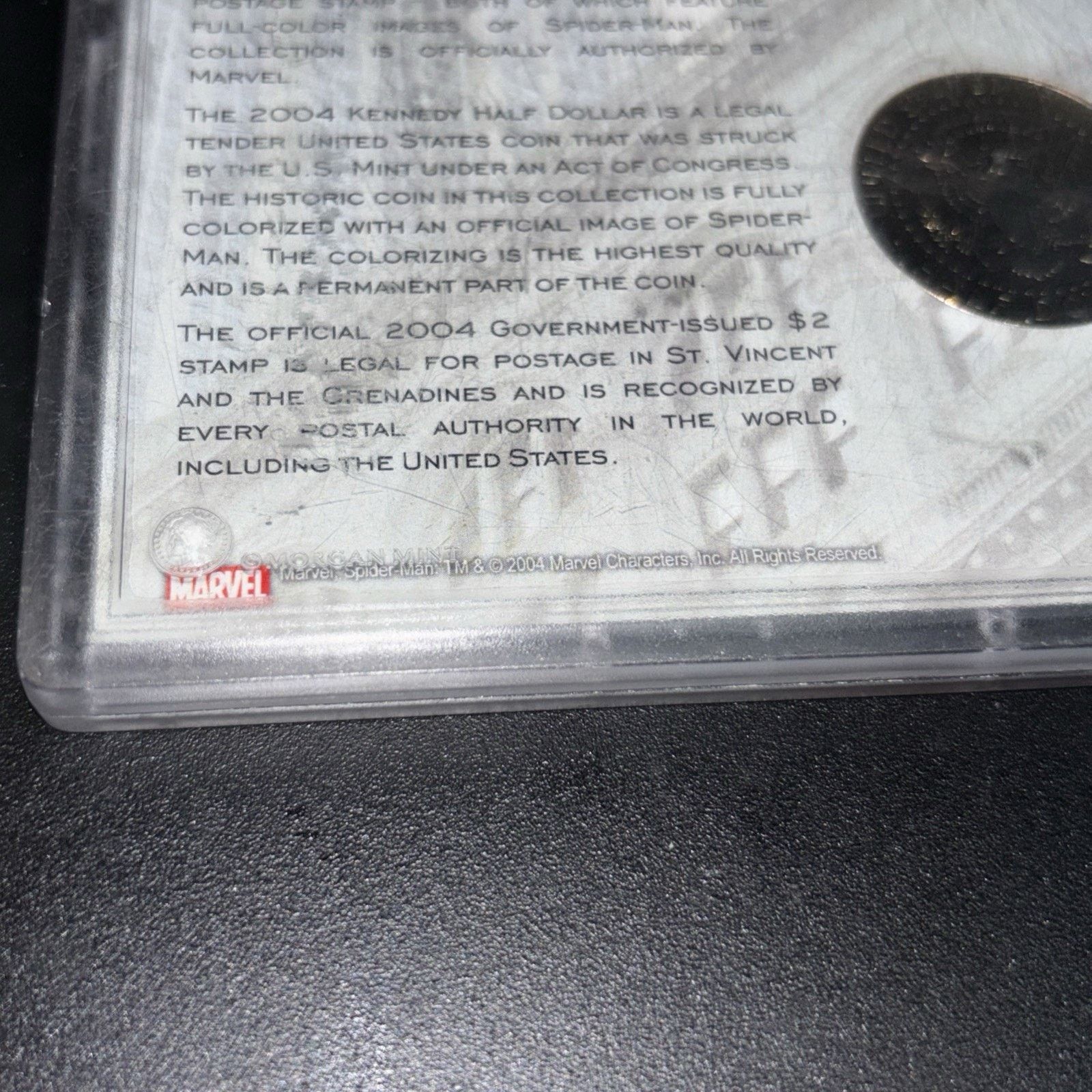 Marvel Comics Spider-man Limited Edition Colour Half Dollar Coin & Stamp Size ONE SIZE - 7 Thumbnail