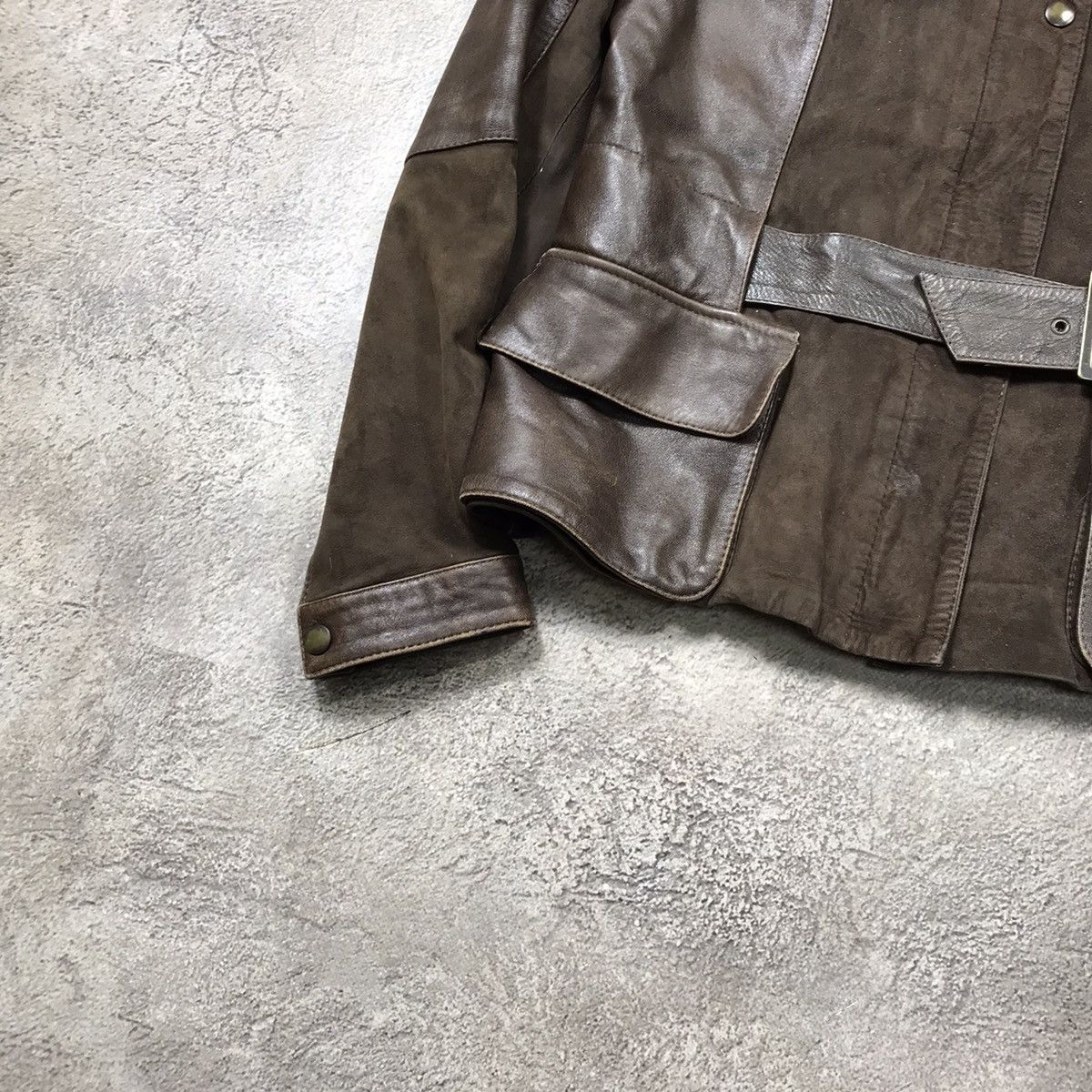 Japanese Brand VINTAGE Y2K LEATHER JACKET JAPAN CASUAL STREETWEAR 90s Size M / US 6-8 / IT 42-44 - 4 Thumbnail