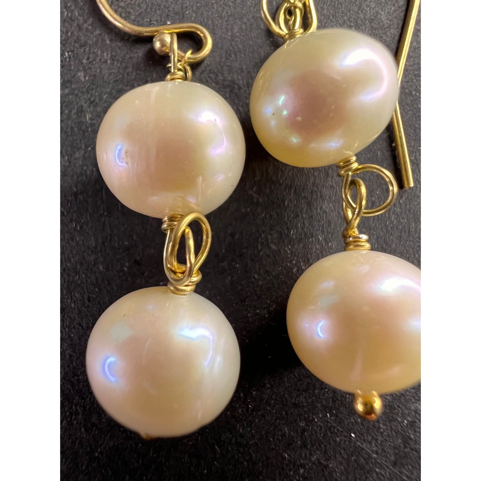 Other Cultured pearl dangle earrings in YG over sterling silver Size ONE SIZE - 11 Thumbnail
