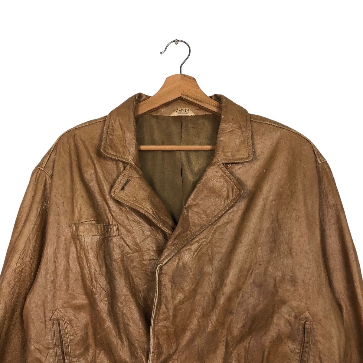 Japanese Brand 📌Vintage Cropped Leather Jacket Biker Zegna Issey Miyake Size US M / EU 48-50 / 2 - 4 Thumbnail