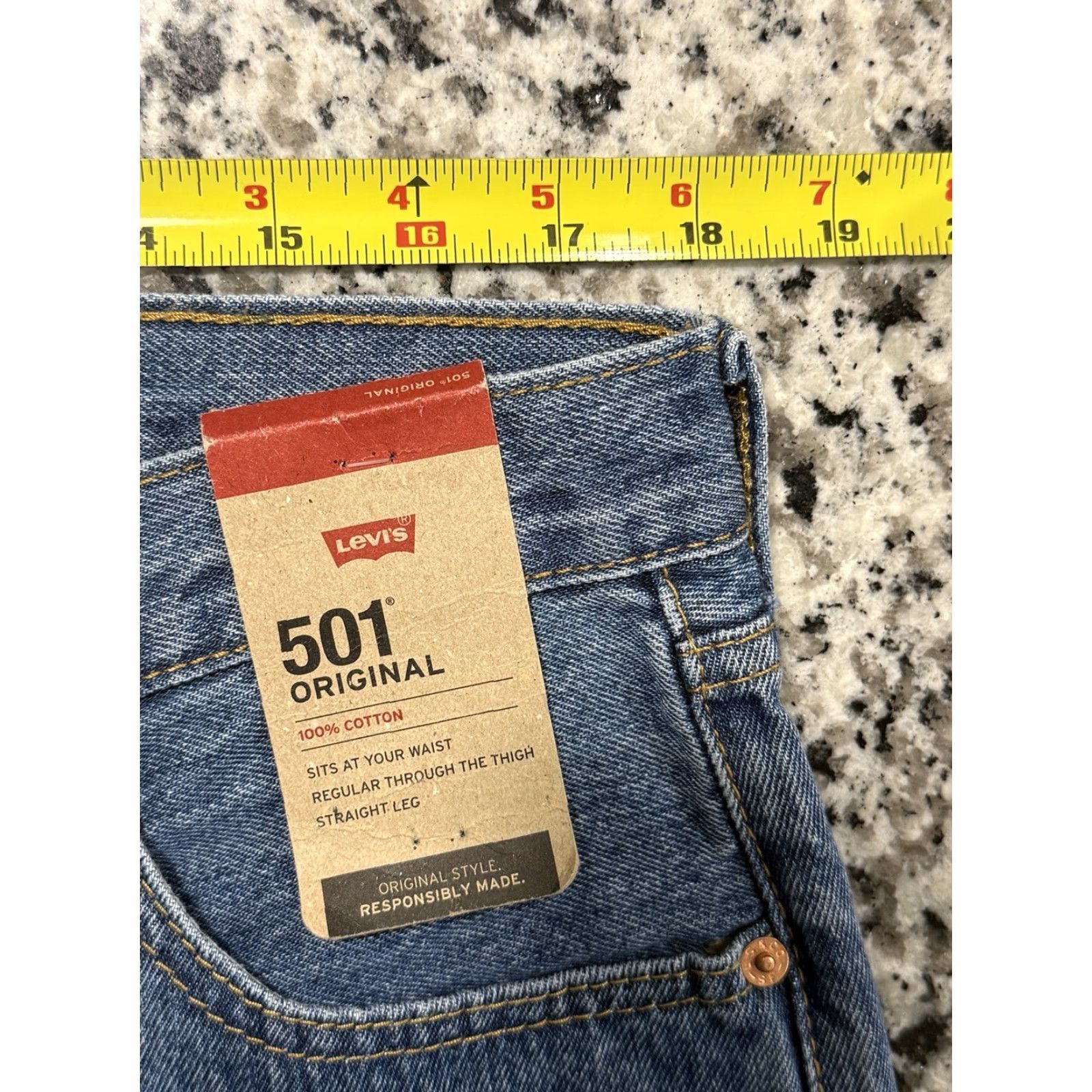 Levi's LEVI'S 501 XX Original Fit Jeans Straight Leg Button Fly Blue Denim Men's 36x29.5 Size US 36 / EU 52 - 3 Thumbnail
