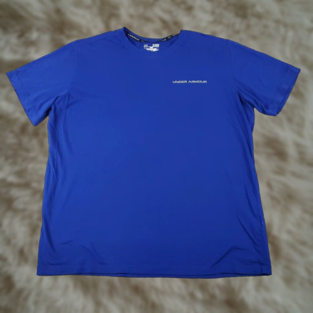 Under Armour Under Armour T Shirt Mens XL Blue Active Work Out Gym Short Sleeve Sport Casual Basic Regular Teamwear Size US XL / EU 56 / 4 - 1 Thumbnail