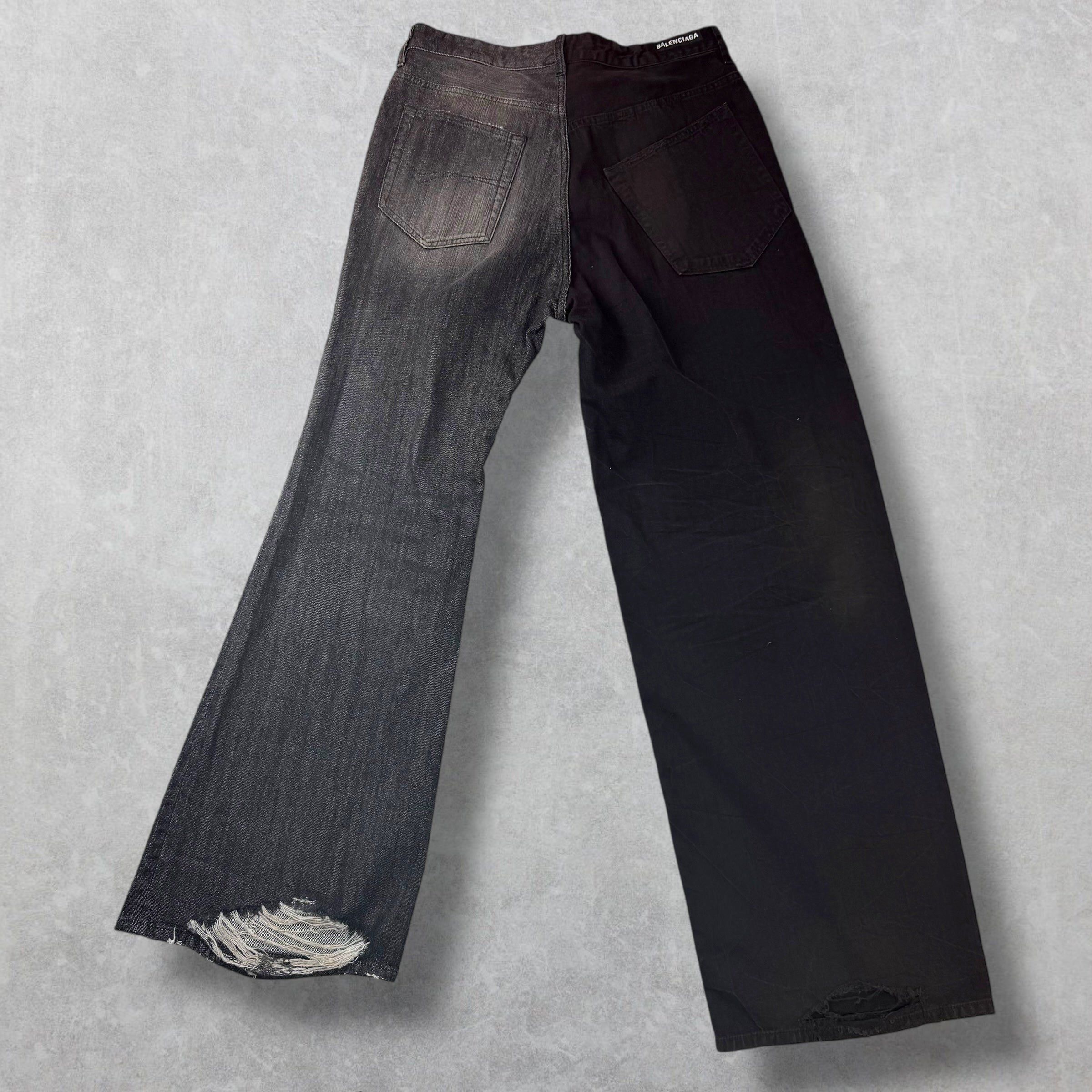 Balenciaga Balenciaga Fifty-Fifty Black Jeans M (34) Size US 34 / EU 50 - 2 Thumbnail