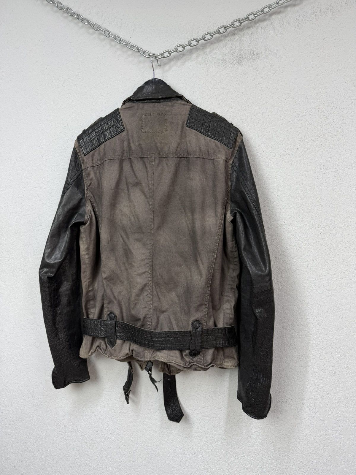 If Six Was Nine Rick Owens Style Bomber Cropped Leather Jacket Distressed Size US L / EU 52-54 / 3 - 6 Thumbnail