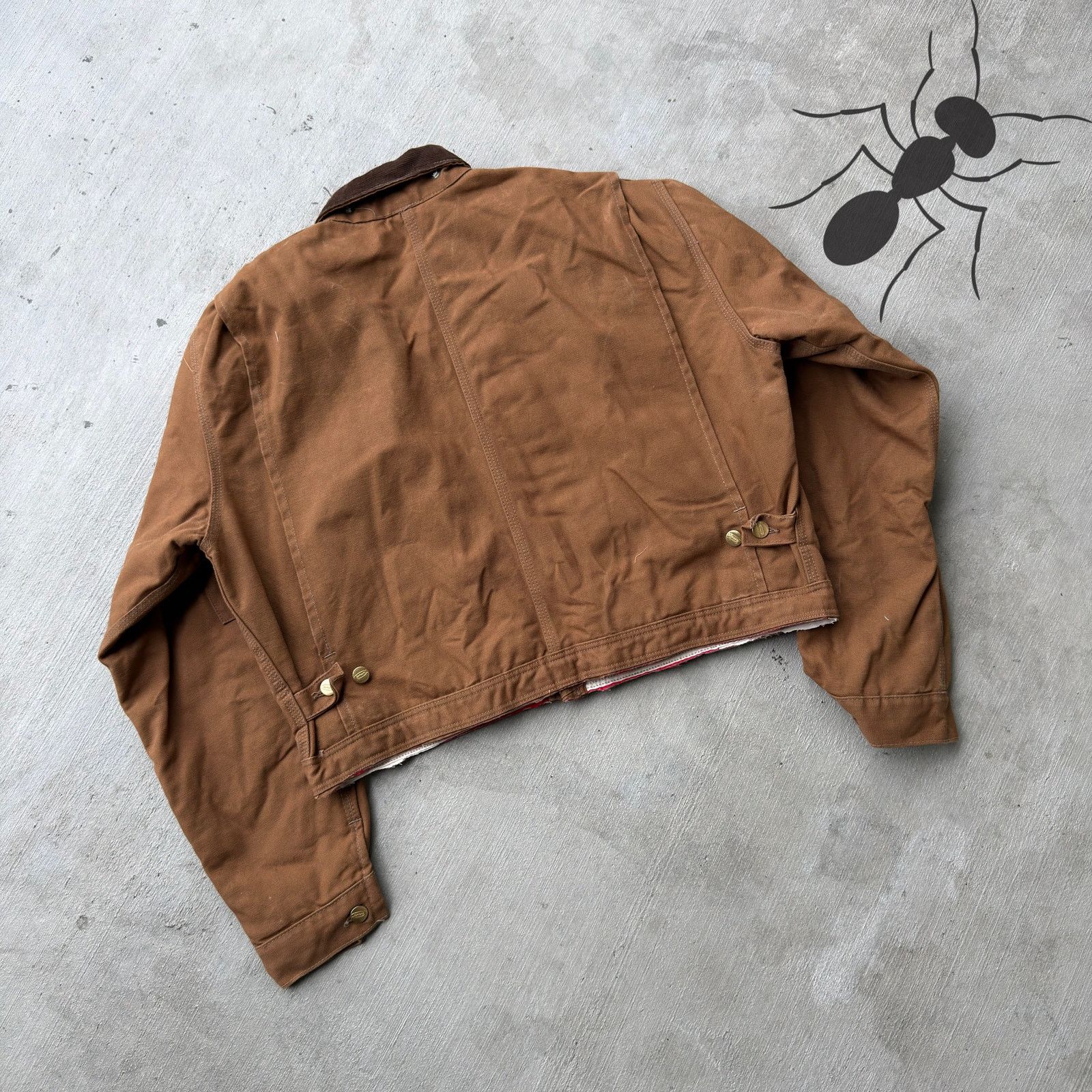 Carhartt × Vintage Carhartt brown cropped Detroit style work wear jacket Size US L / EU 52-54 / 3 - 7 Thumbnail