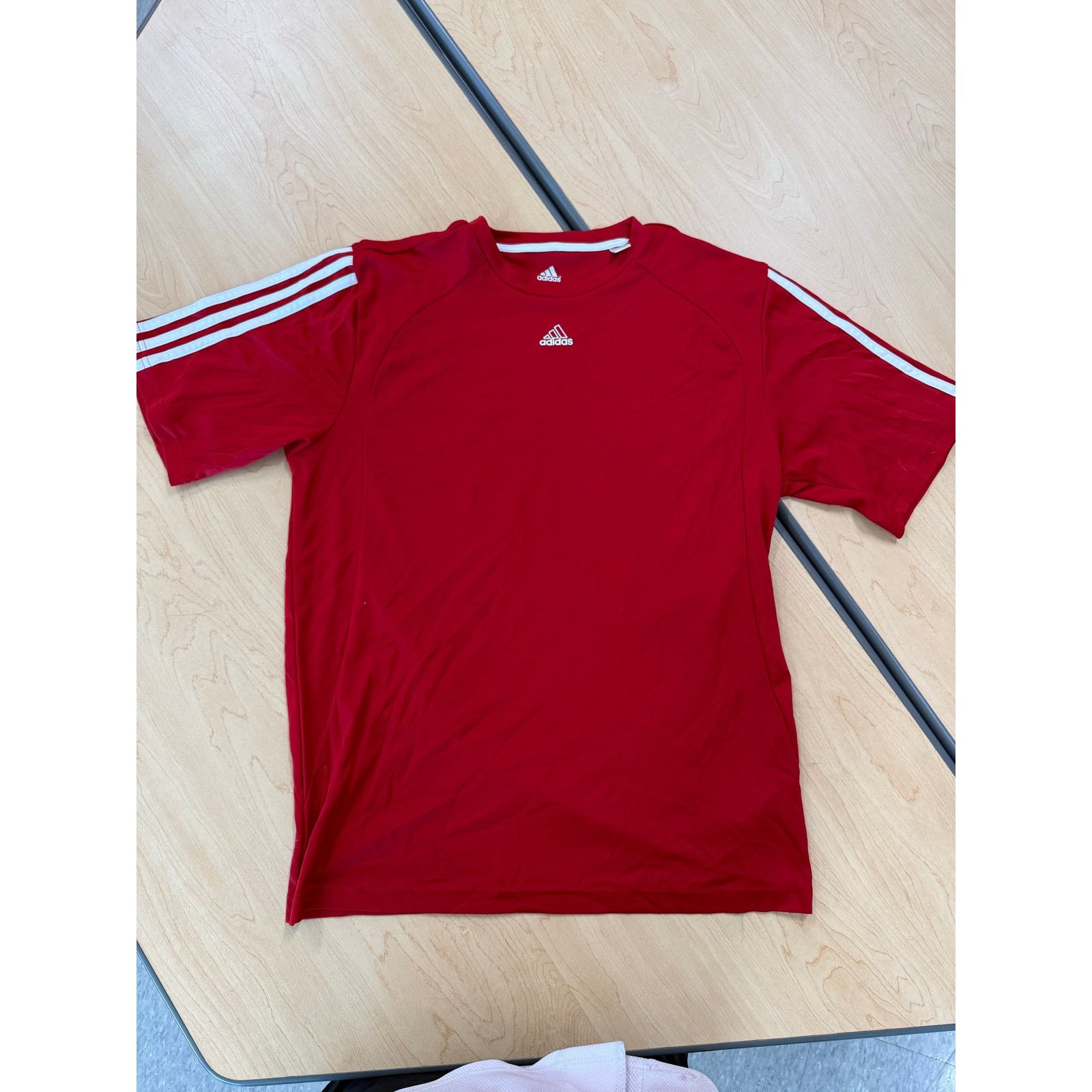 Adidas Adidas Red Activewear Shirt Size M Men’s 3-Stripes Tee Size US M / EU 48-50 / 2 - 1 Thumbnail