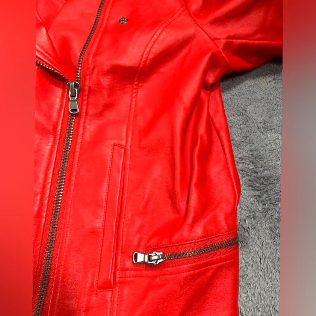 Vintage Riverdale Cherry Faux Leather Moto Jacket Women L Red Serpents South Side Large Size L / US 10 / IT 46 - 5 Thumbnail