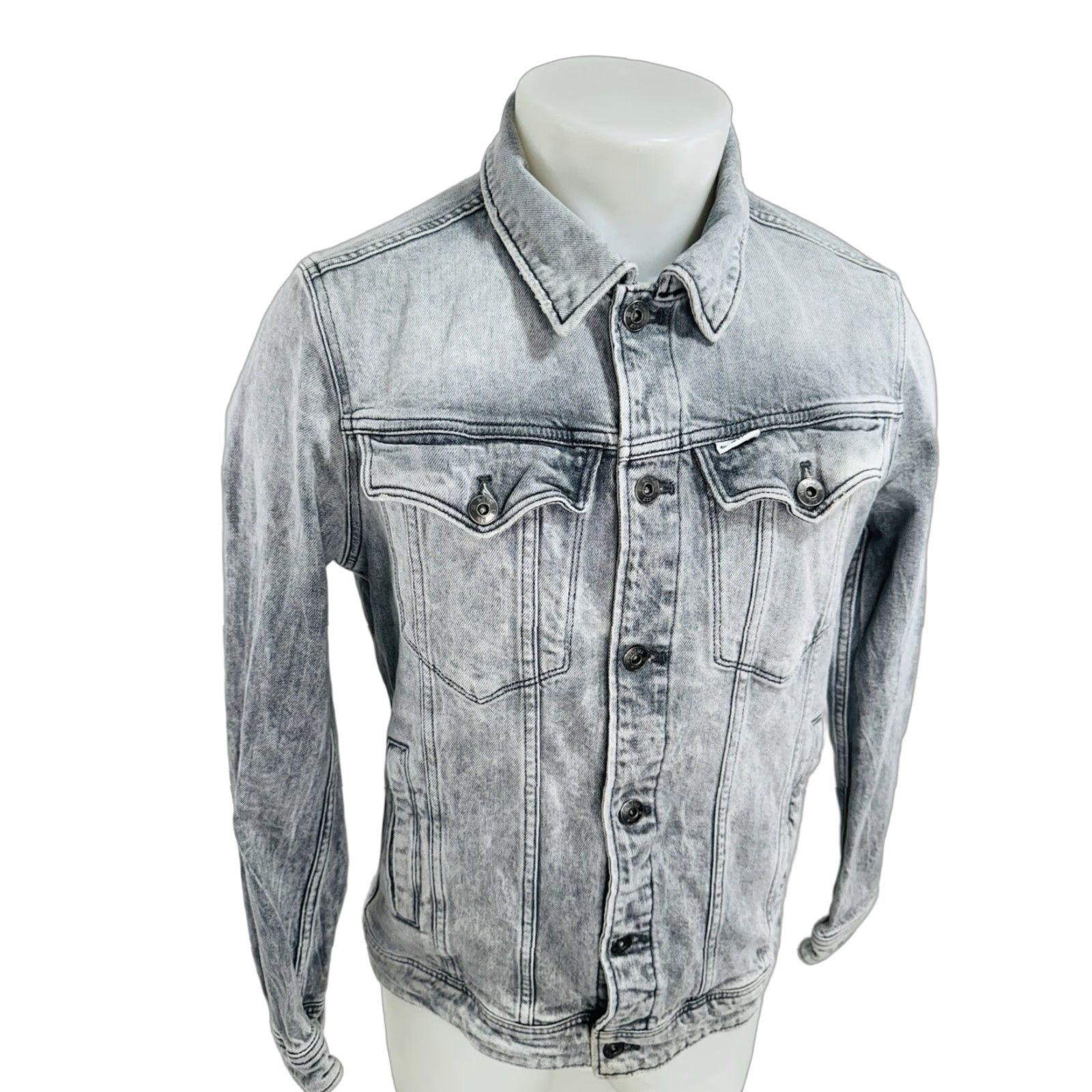 G-Star G-STAR G STAR - Denim Deconstructed 3D Trucker Jacket Mens S Gray Size US S / EU 44-46 / 1 - 1 Thumbnail