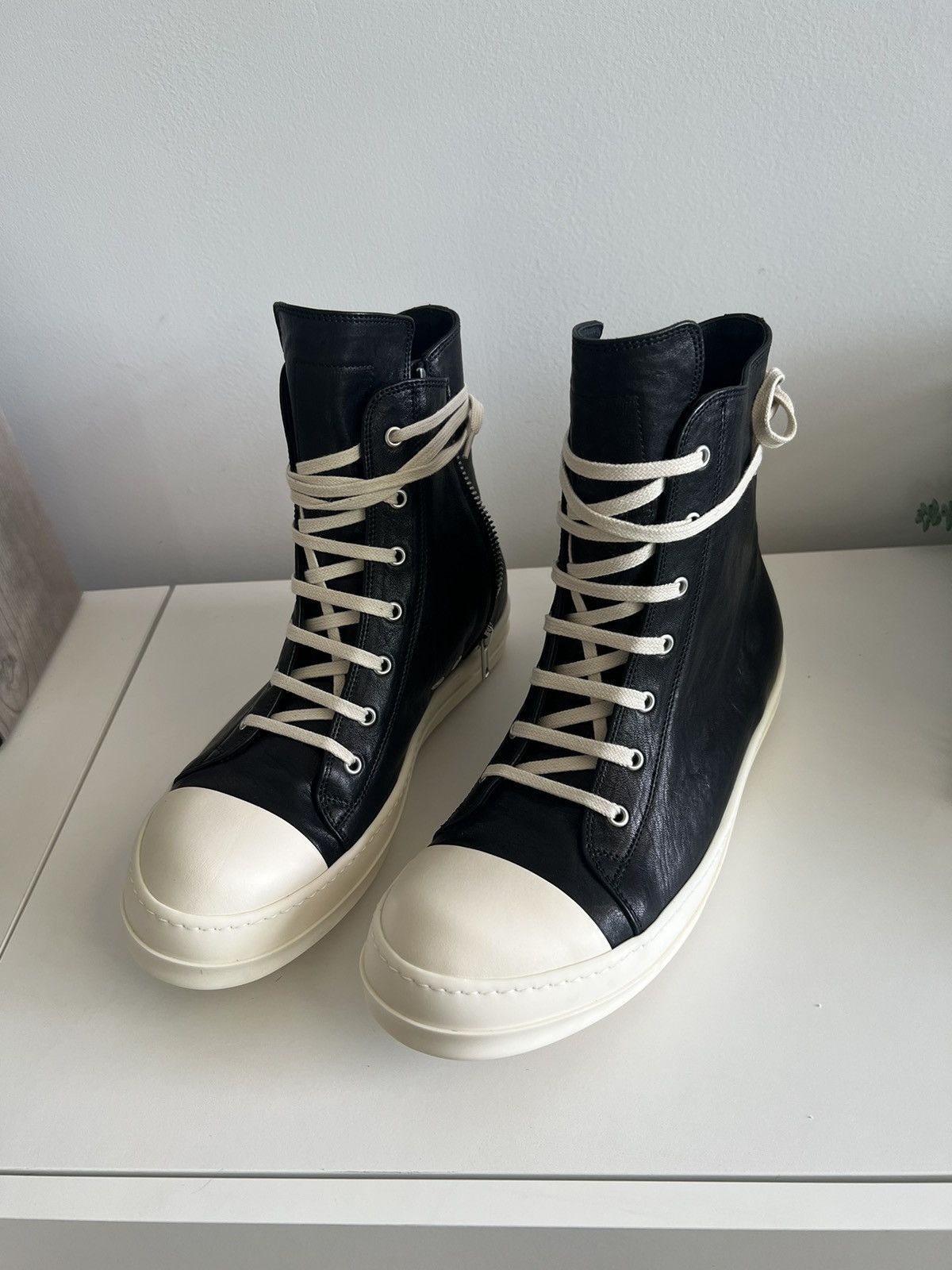Rick Owens Rick Owens Ramones (42, Black Leather) | Grailed