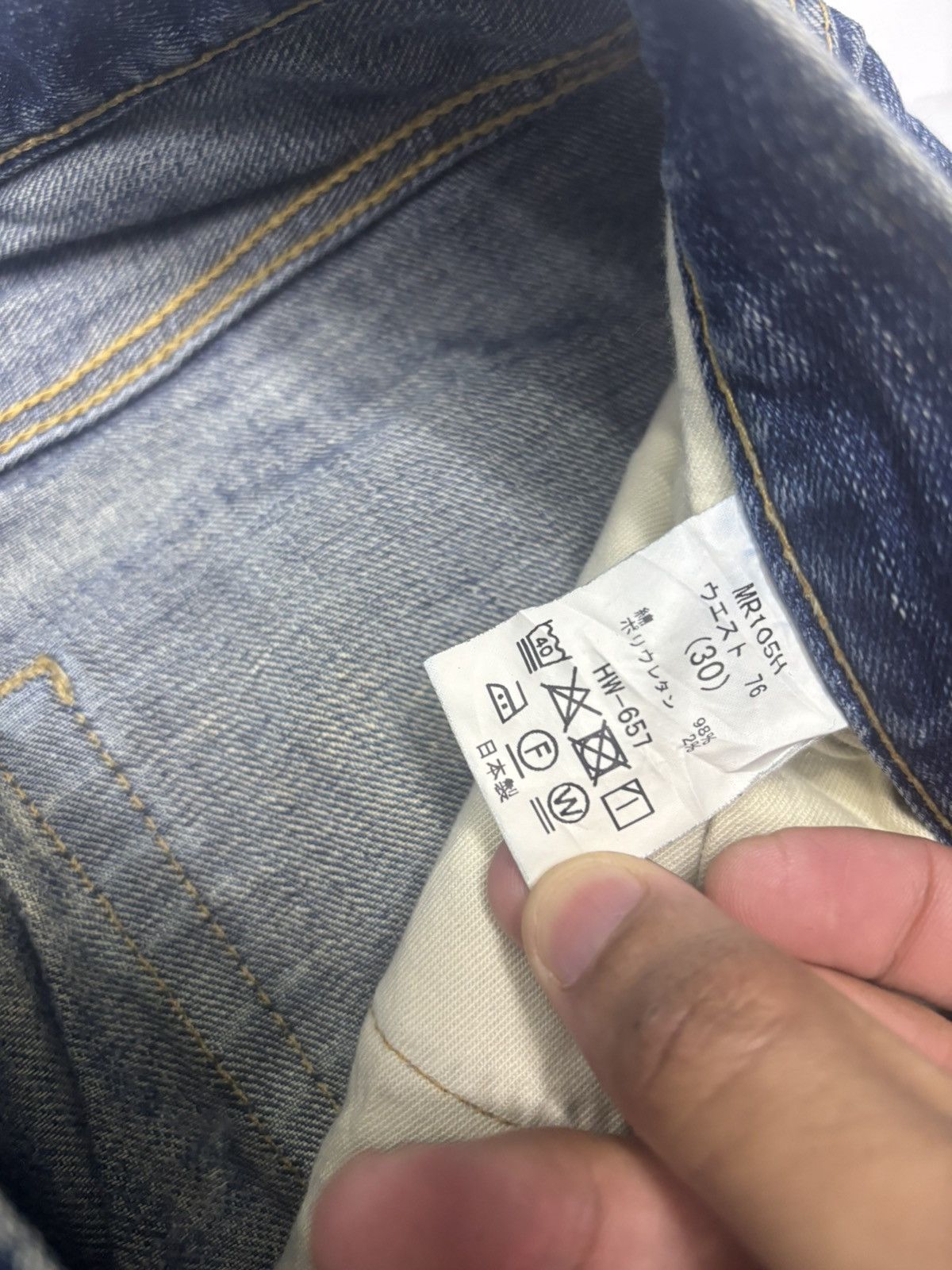 Big John × Japanese Brand × Jean VINTAGE BIG JOHN MADE IN JAPAN DISTRESSED DENIM JEANS Size US 30 / EU 46 - 12 Thumbnail