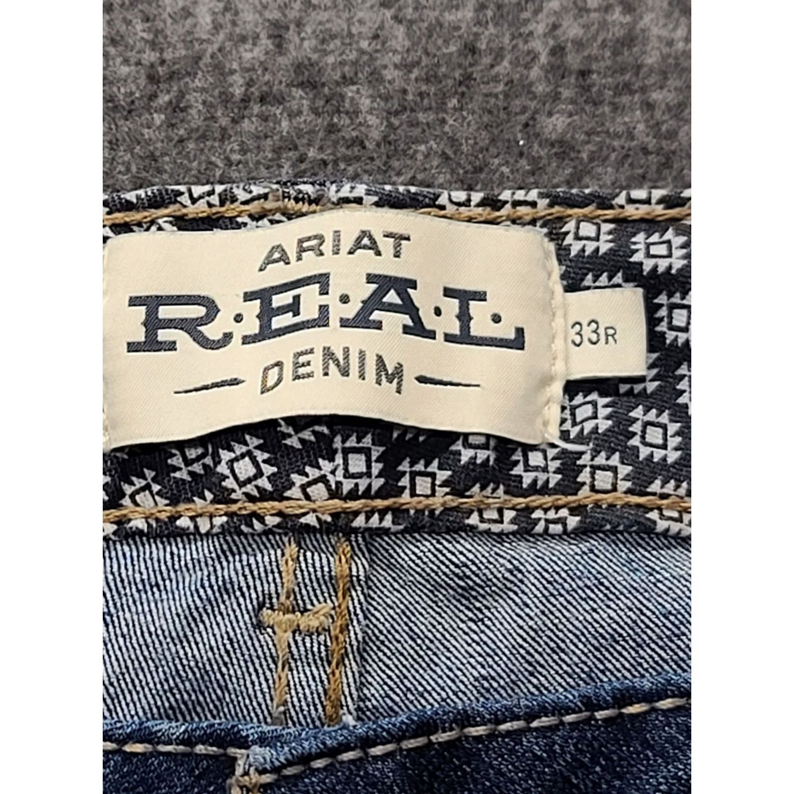 Ariat Ariat Rosa Jeans Womens 33x31 Slim Fit Bootcut Stretch Denim Blue 5-Pocket Mid Rise Size 24" / US 00 / IT 34 - 2 Thumbnail