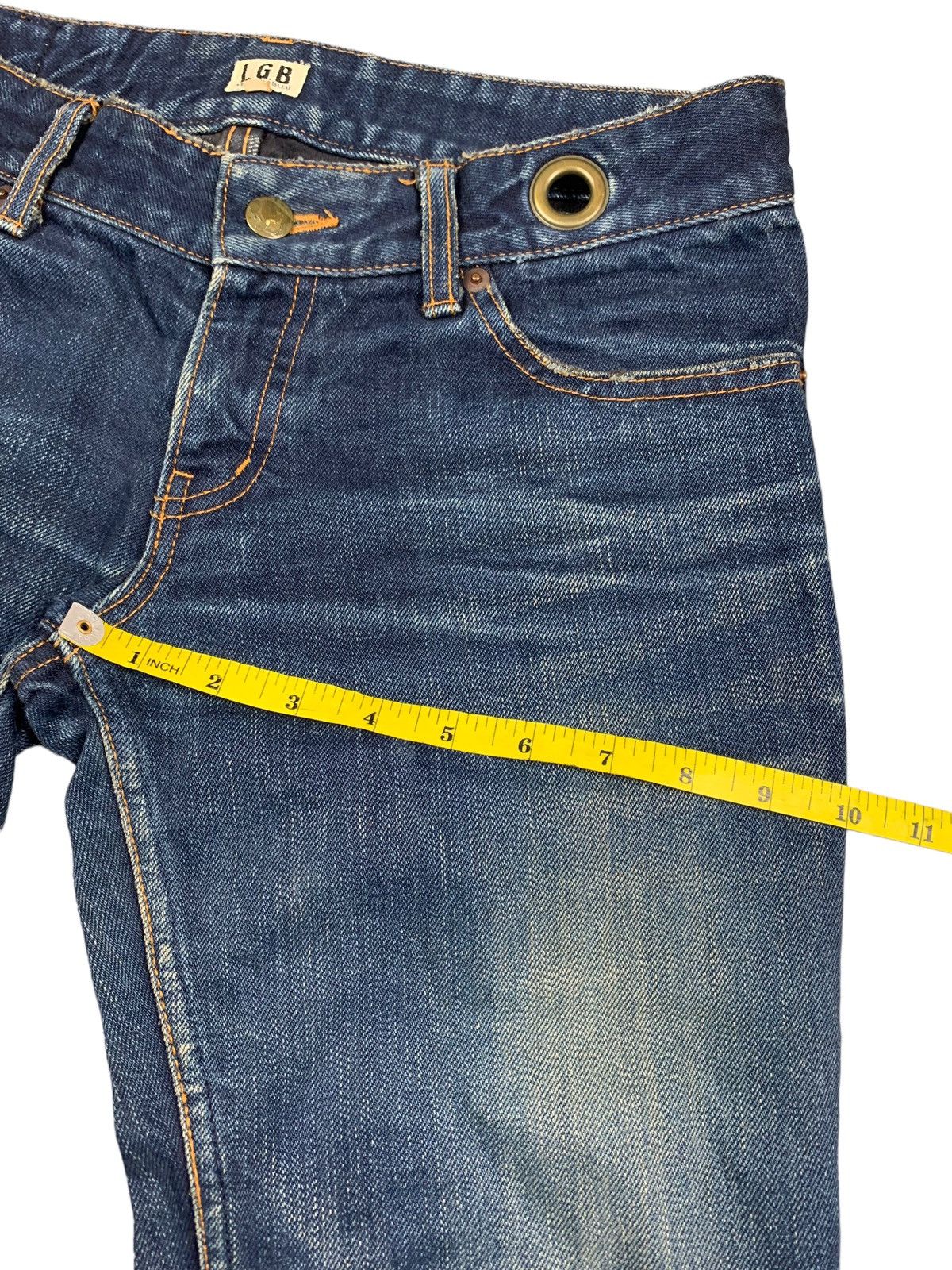 Le Grande Bleu (L.G.B.) L.G.B Mudwash Super Flared Denim Size US 27 - 16 Thumbnail