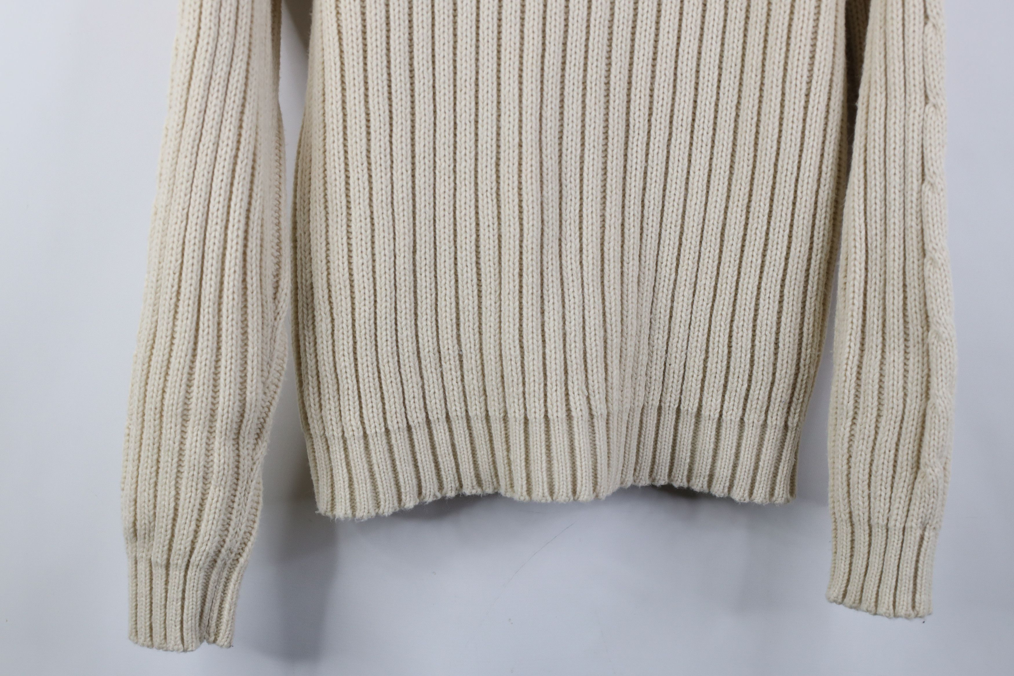 Vintage Vintage 70s Streetwear Knit Fisherman Turtleneck Sweater Size L / US 10 / IT 46 - 11 Thumbnail