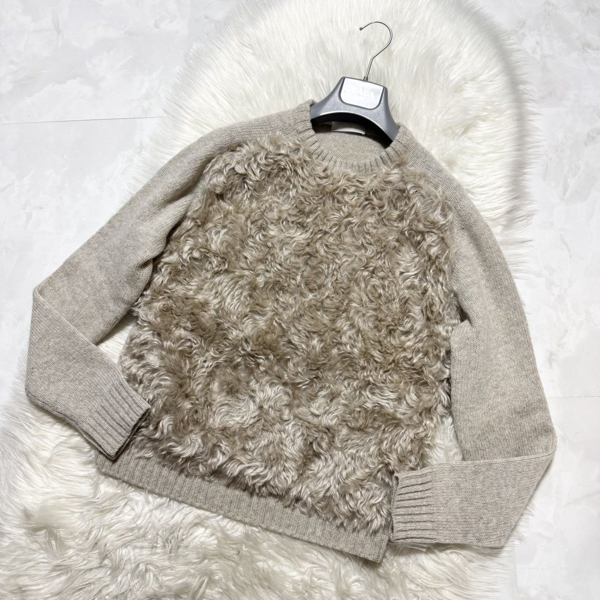 Prada Authentic Prada Runway Fur-Trimmed Knit Pullover Sweater Size US S / EU 44-46 / 1 - 9 Thumbnail
