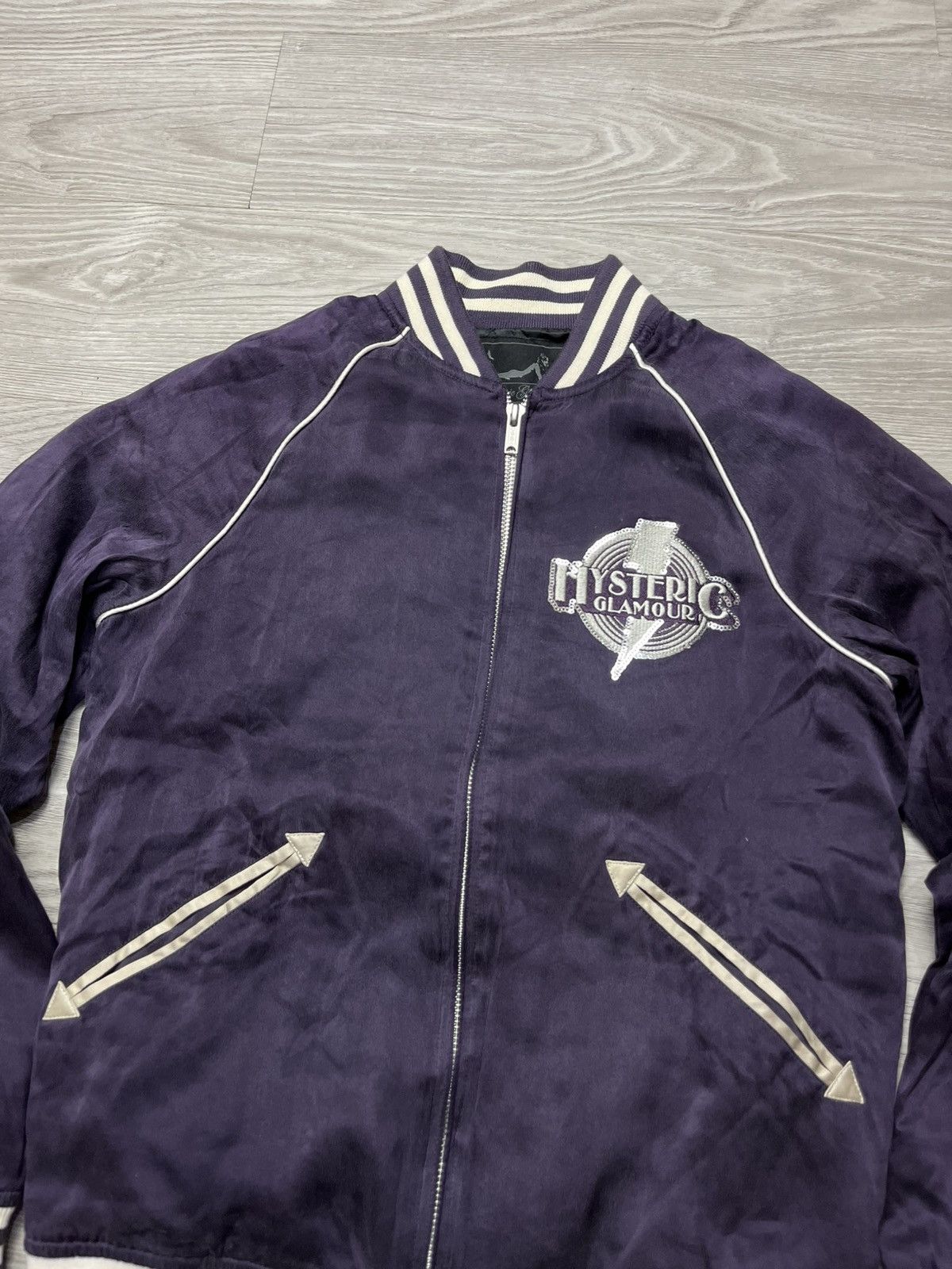 Hysteric Glamour Hysteric Glamour Embroidered Silk Bomber Jacket Size M / US 6-8 / IT 42-44 - 4 Thumbnail