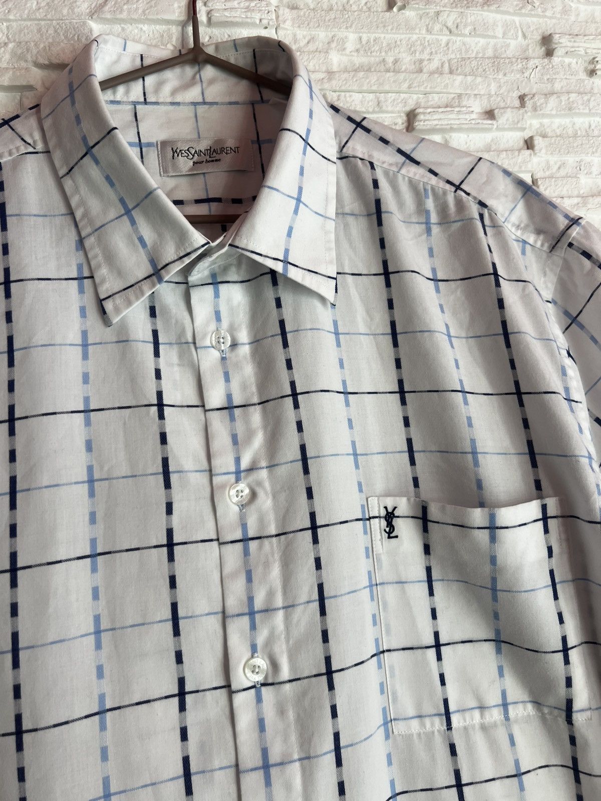 Yves Saint Laurent Yves Saint Laurent Vintage Plaid Shirt – Size XL Size US XL / EU 56 / 4 - 3 Thumbnail