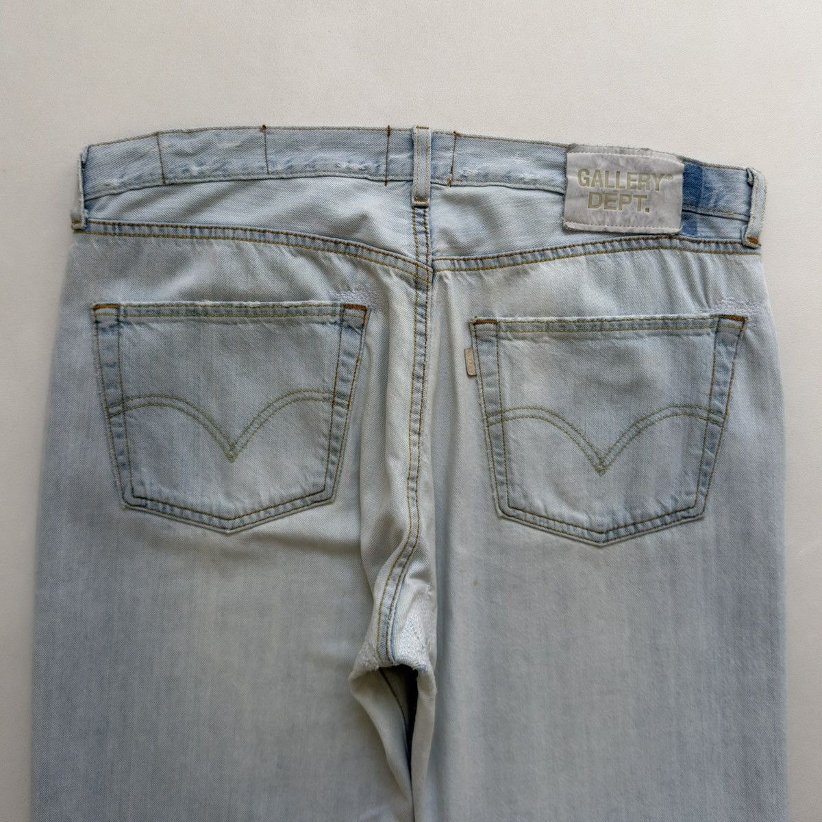 Gallery Dept. Ken 5001 Reworked Washed Blue Jeans Size US 36 / EU 52 - 16 Thumbnail
