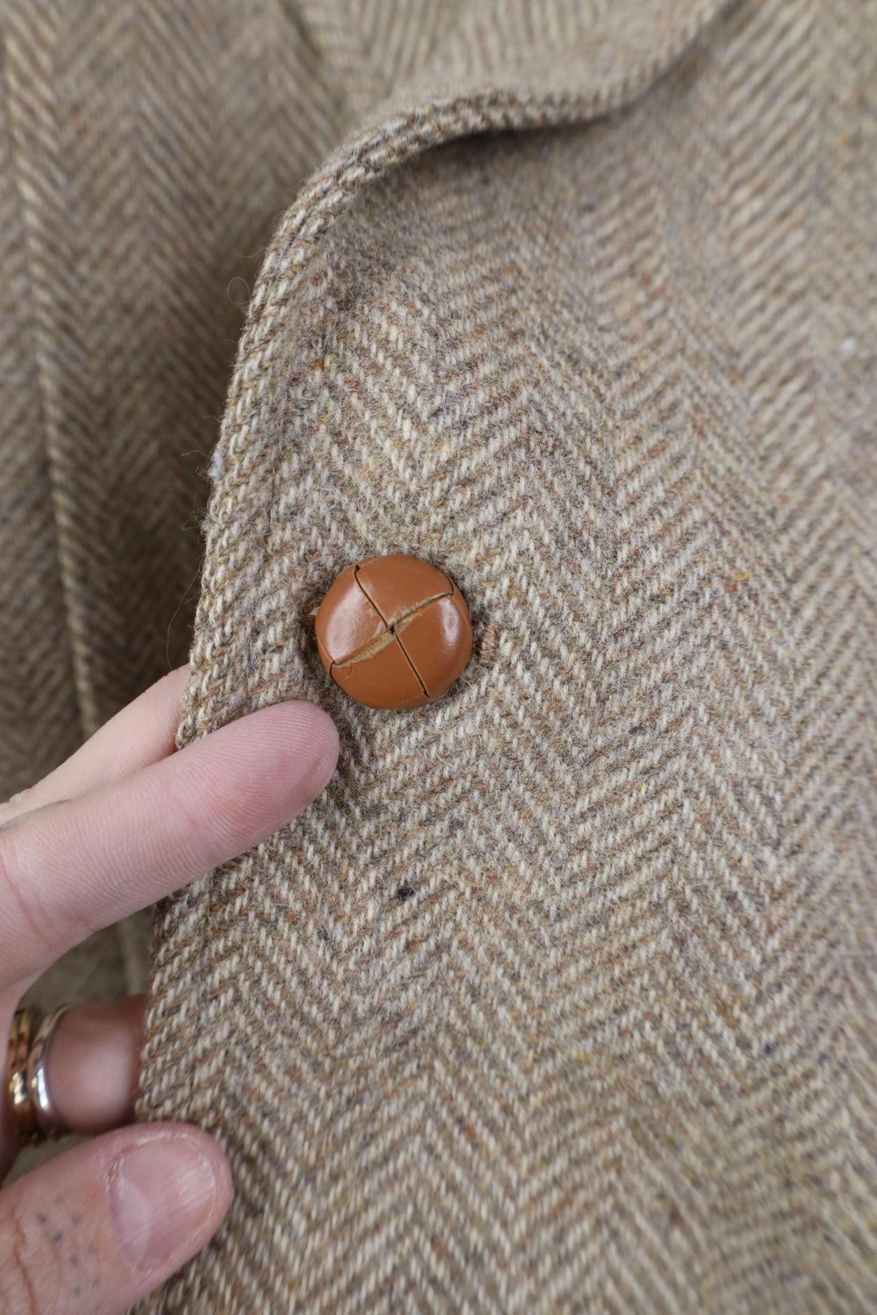 Vintage Vintage 70s Streetwear Herringbone Suit Coat Blazer Jacket Size US XXL / EU 58 / 5 - 17 Thumbnail