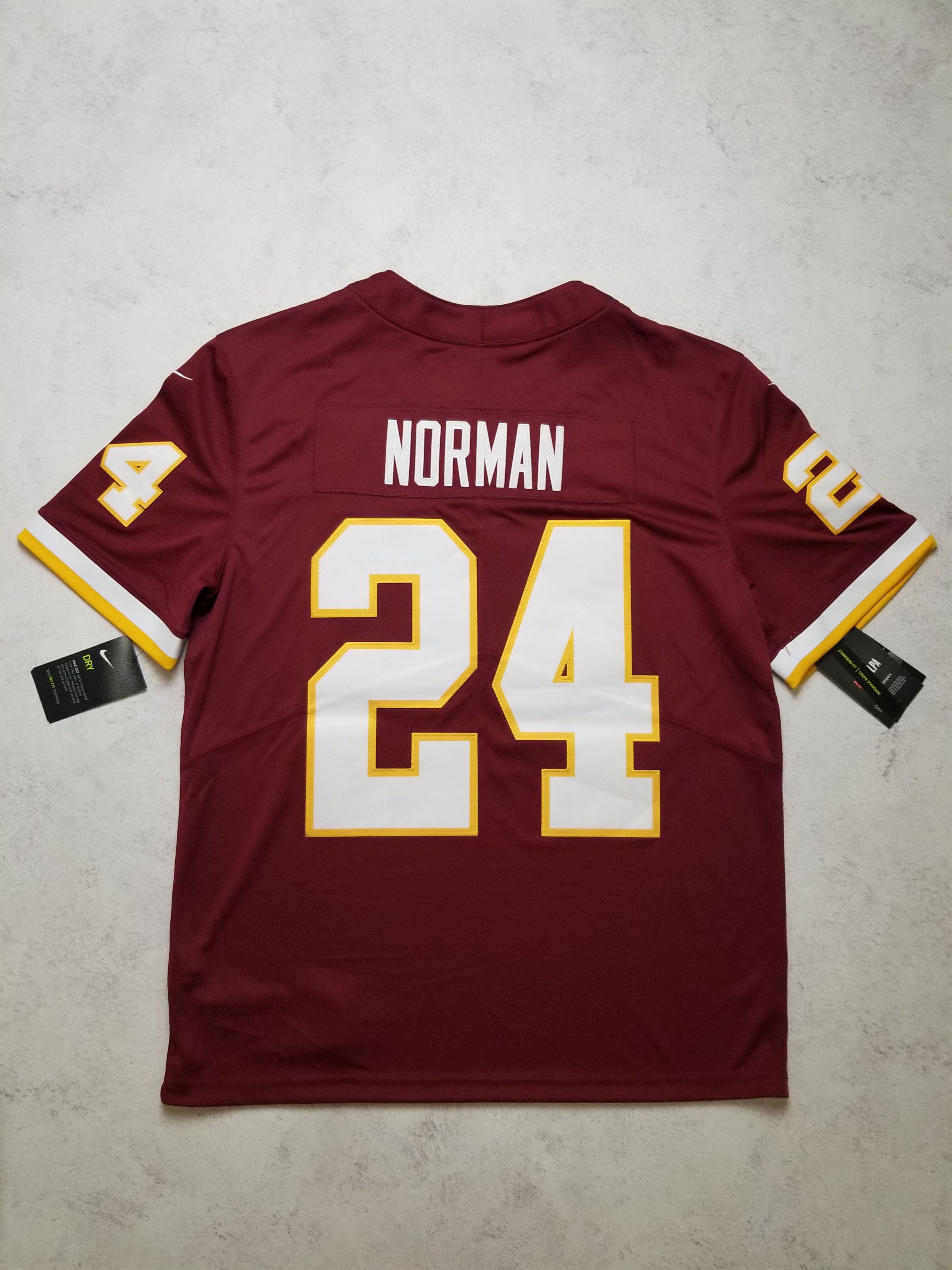 Nike Norman #24 Washington Redskins Authentic Limited Sewn Jersey Size US L / EU 52-54 / 3 - 2 Thumbnail