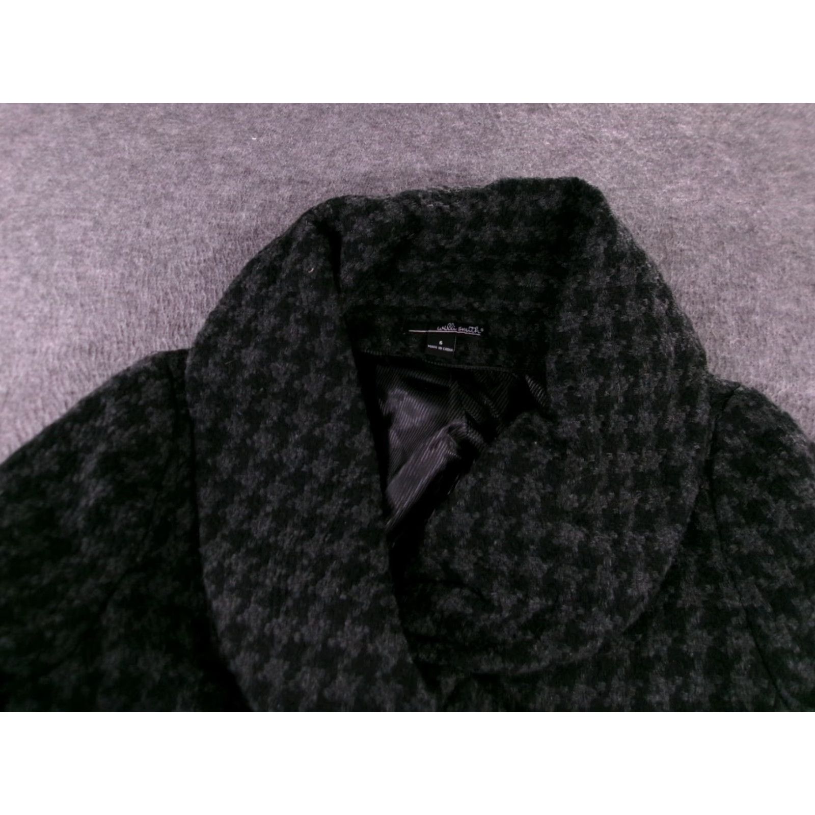 Willi Smith Willi Smith Women’s Jacket Short Black Houndstooth Preppy 6 All Seasons Casual Office Size M / US 6-8 / IT 42-44 - 2 Thumbnail