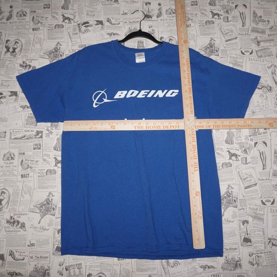 Gildan Large - Vintage Y2K Boeing volunteer essential blue T-shirt Size US L / EU 52-54 / 3 - 4 Thumbnail