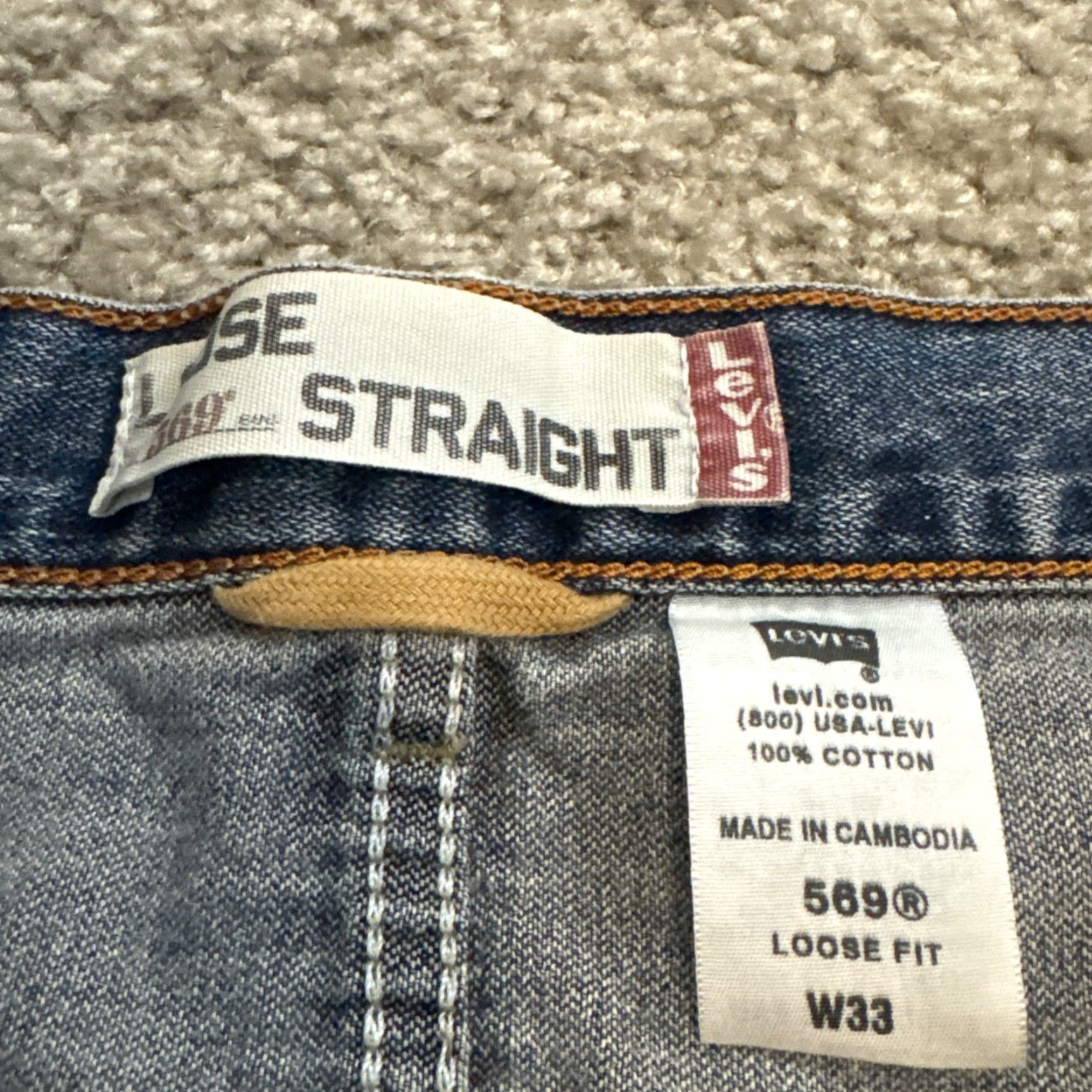 Levi's VINTAGE Levi’s 569 Bermuda Denim Blue Jean Shorts 33” Men Regular Loose Straight Blue 90s? (Note: avoid adding unknown decade) Size US 33 - 5 Thumbnail
