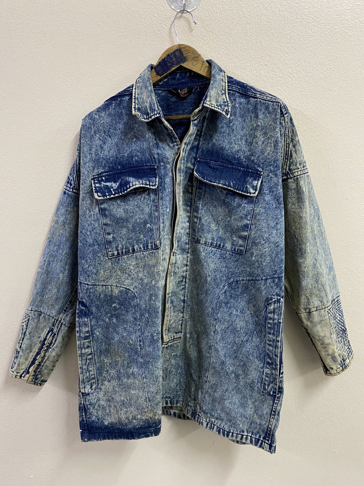 Vtg Japanese Brand Denim Acid Wash Blue