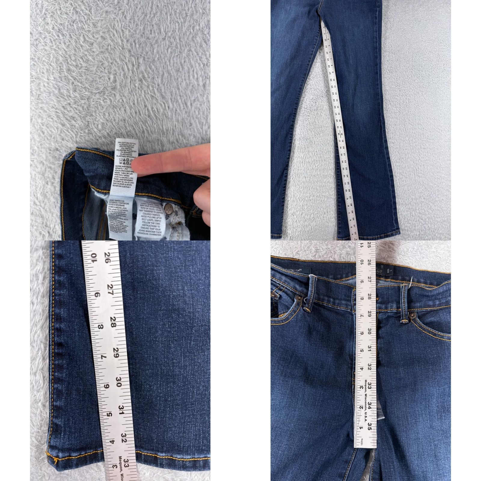 Lucky Brand VINTAGE Lucky Brand Jeans Women 8 Blue Denim Bootcut Mid Rise 28x33 5-Pocket Design Ladies Womens Jeans Blue USA 90s? Size 30" / US 8 / IT 44 - 8 Thumbnail