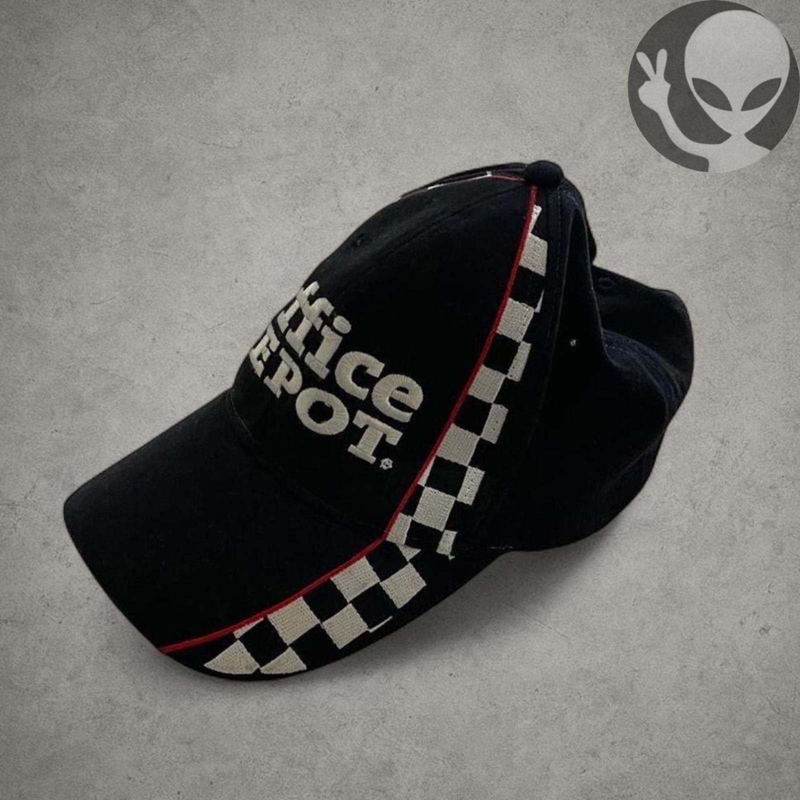 Other Office Depot Baseball Cap adjustable black checkered racing Size ONE SIZE - 5 Thumbnail