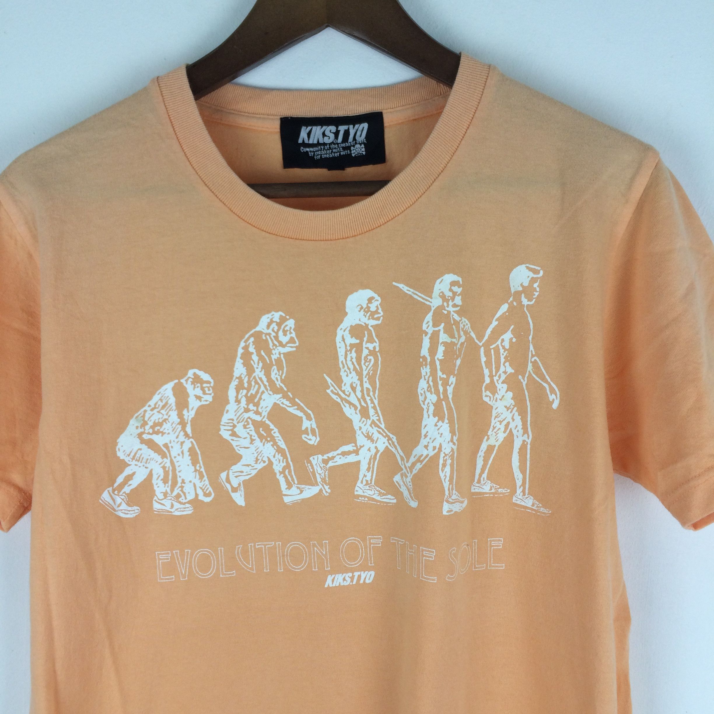 Japanese Brand × KIKS TYO D10 RARE!! KIKS TYO EVOLUTION OF THE SOLE T-SHIRT DARWIN Size US M / EU 48-50 / 2 - 3 Thumbnail