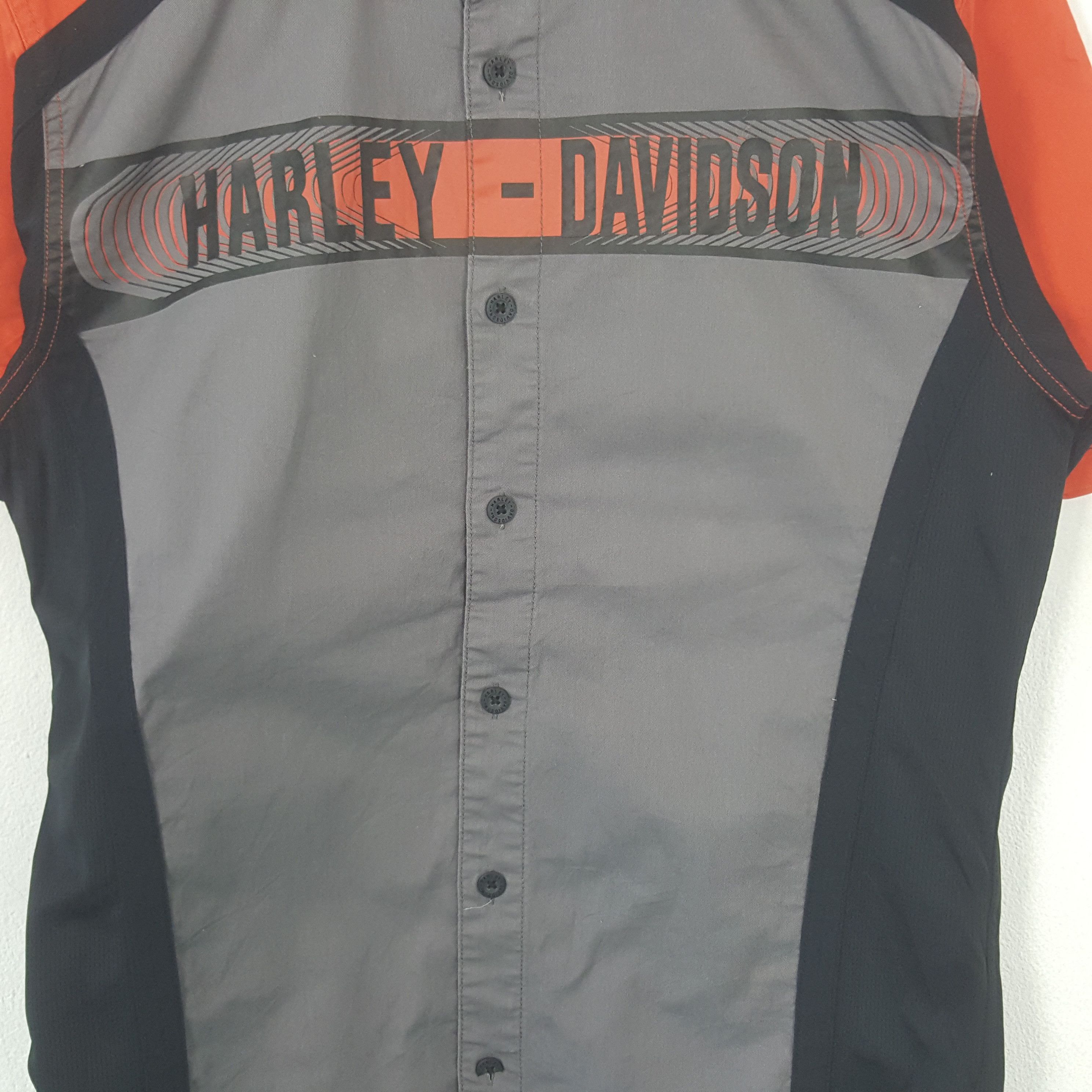 Harley Davidson Vintage Harley Davidson Bikers Work Shirt Button Up RR11 Size US M / EU 48-50 / 2 - 2 Thumbnail