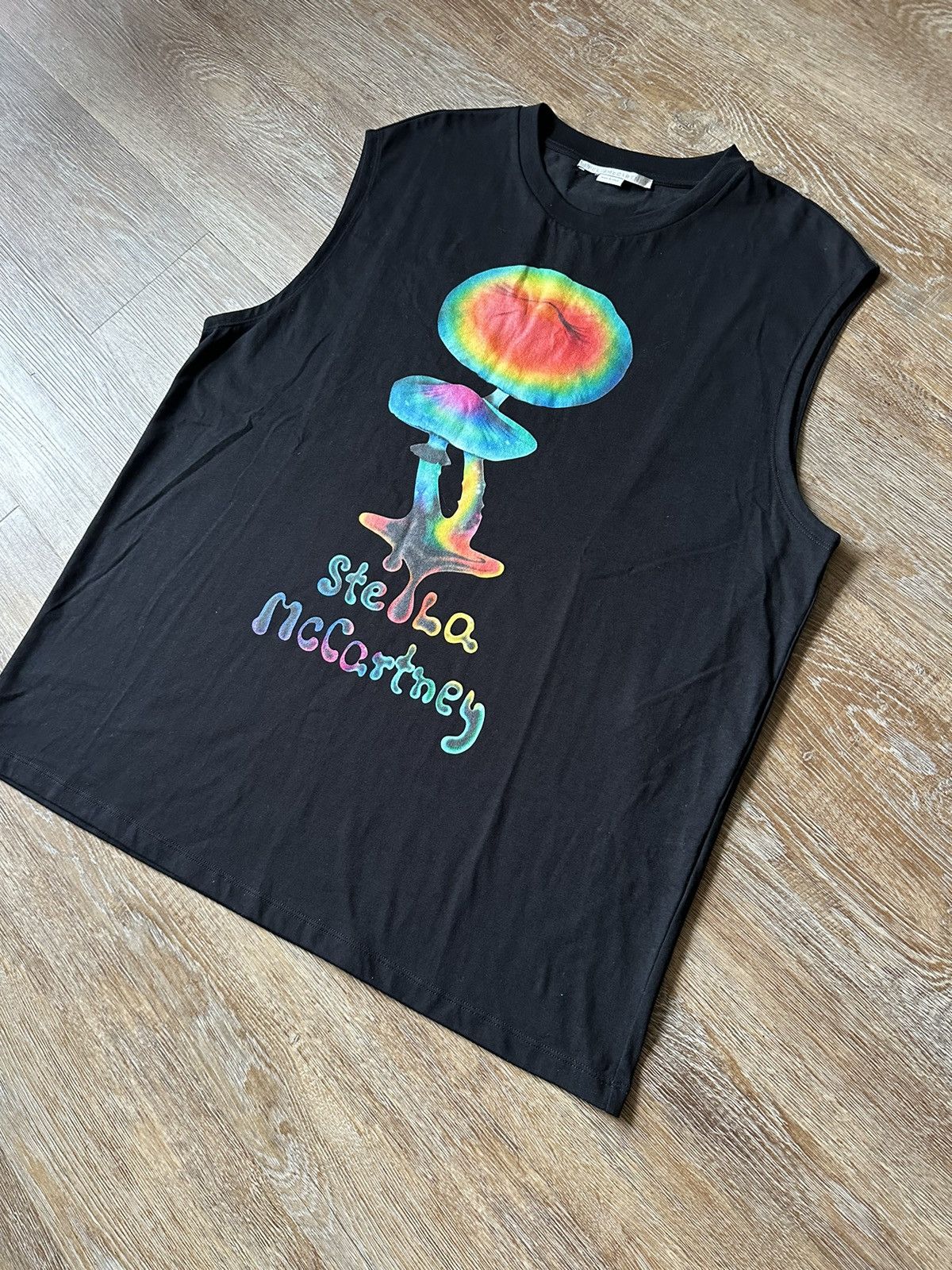 Stella McCartney Stella McCartney Ladies Black Mushroom Print Tank Top Size M / US 6-8 / IT 42-44 - 3 Thumbnail