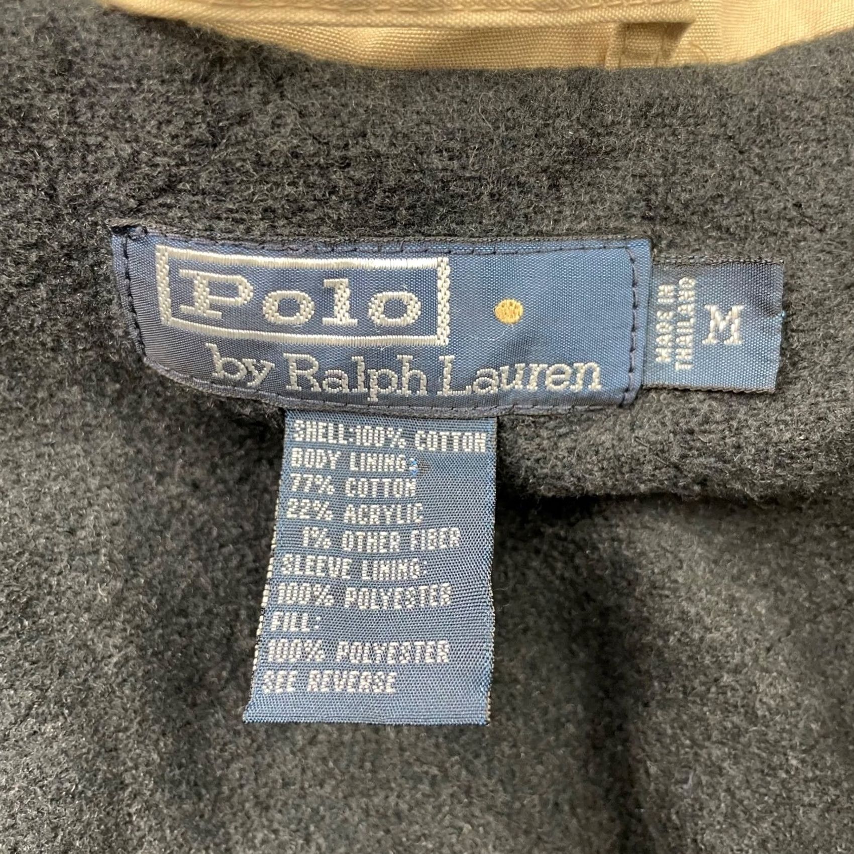 Polo Ralph Lauren VTG Polo Ralph Lauren Coat Shirt Mens M Khaki/Tan Fleece Lined Full Zip Insulated Cotton Size US M / EU 48-50 / 2 - 5 Thumbnail