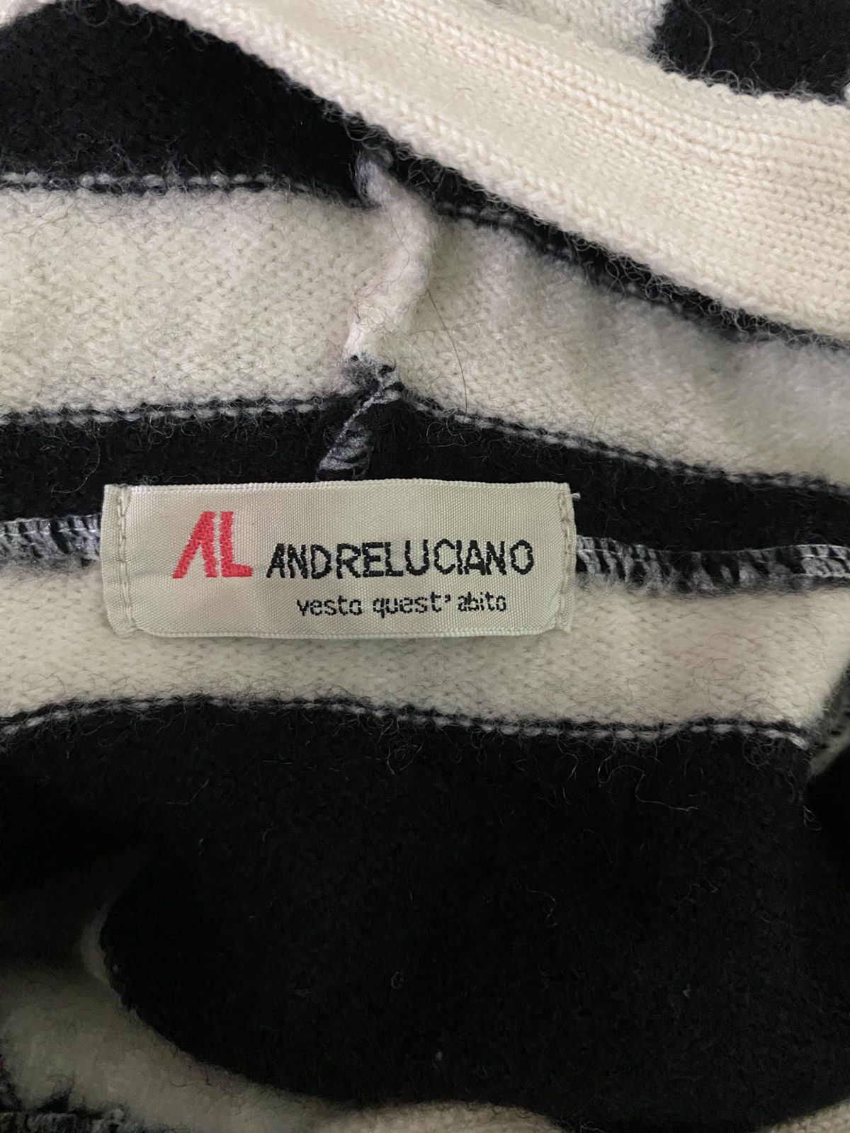 Andreluciano × Vintage Andreluciano Hoodie Stripe Knitwear Jacket Size US M / EU 48-50 / 2 - 5 Thumbnail