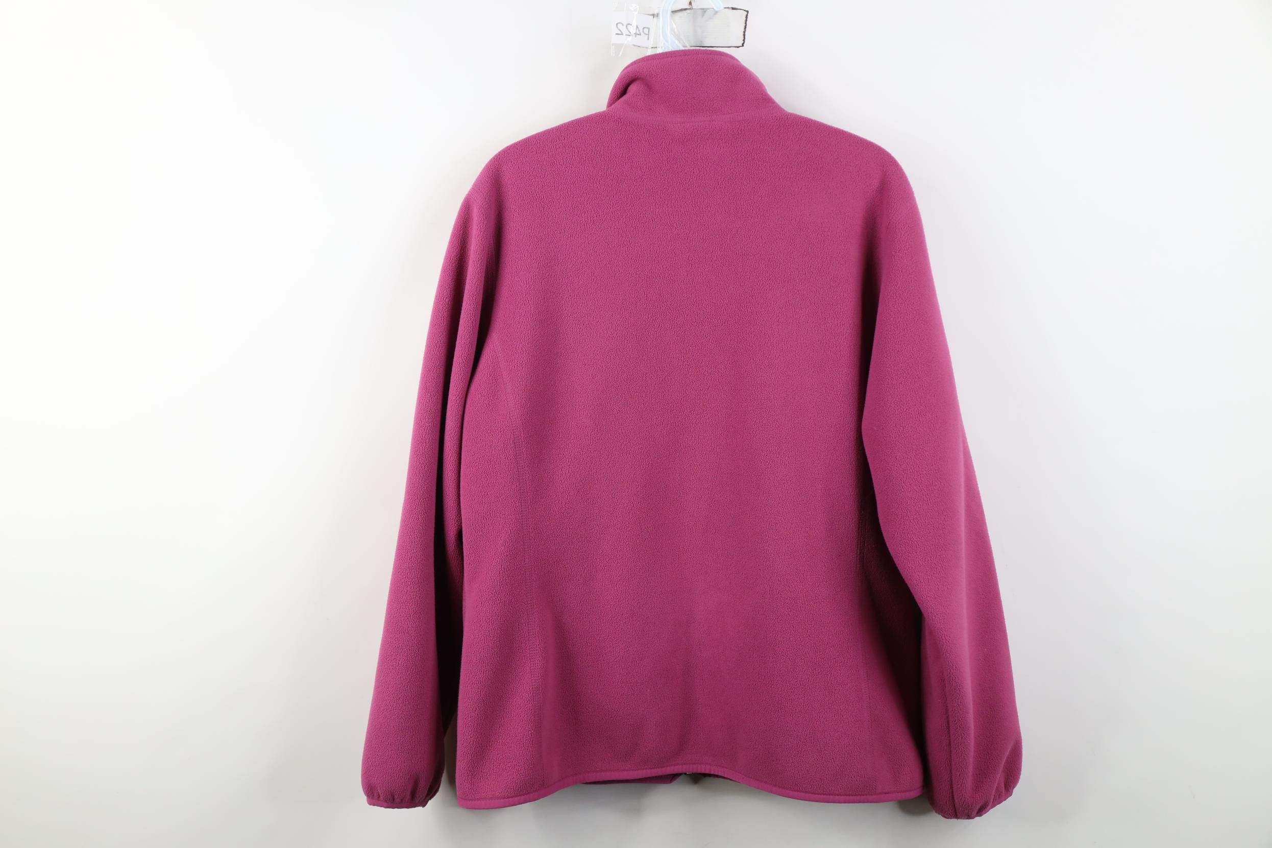 Lands' End Vintage Lands End Blank Fleece Full Zip Jacket Pink Size M / US 6-8 / IT 42-44 - 15 Thumbnail