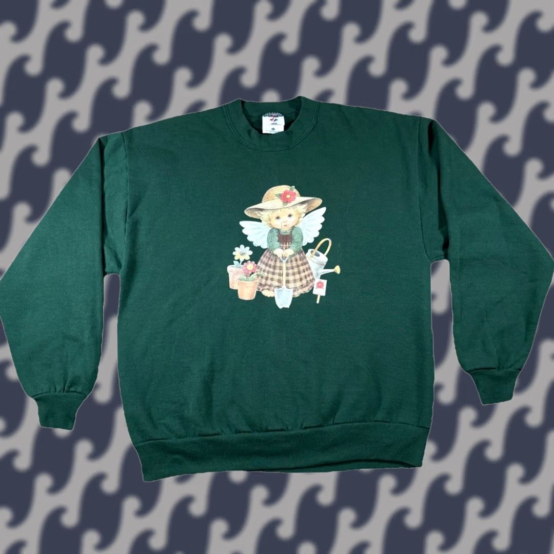 Jerzees VINTAGE Jerzees NuBlend Sweatshirt Crewneck Gardening Graphic Print Sweatshirt L Green Unisex Adults Size US L / EU 52-54 / 3 - 1 Thumbnail