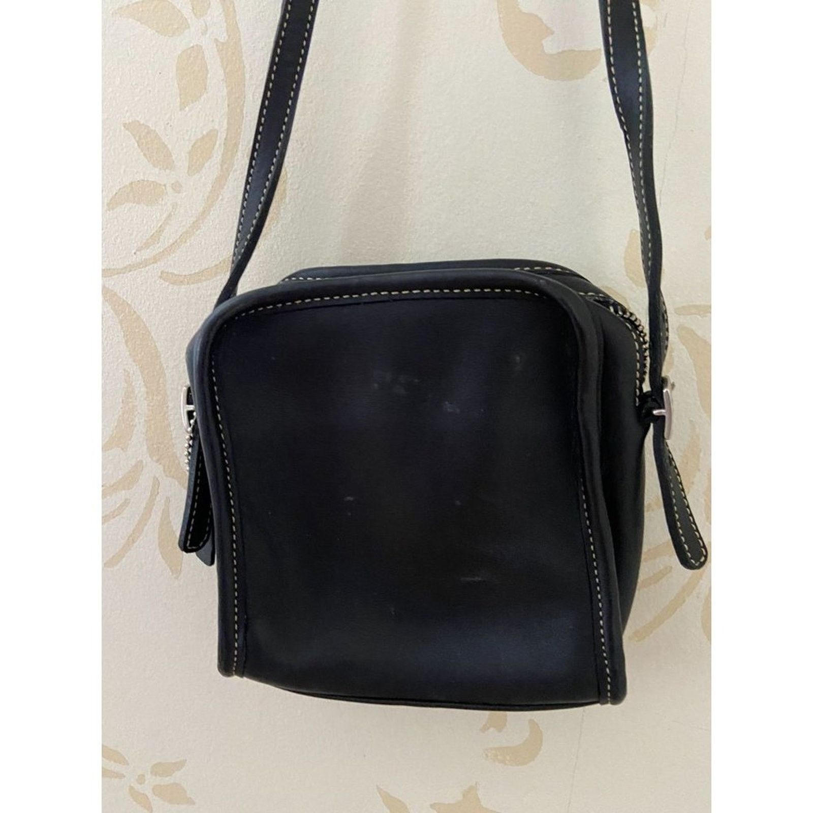 Coach Coach Black 100% Leather Square Crossbody Handbag Size ONE SIZE - 4 Thumbnail