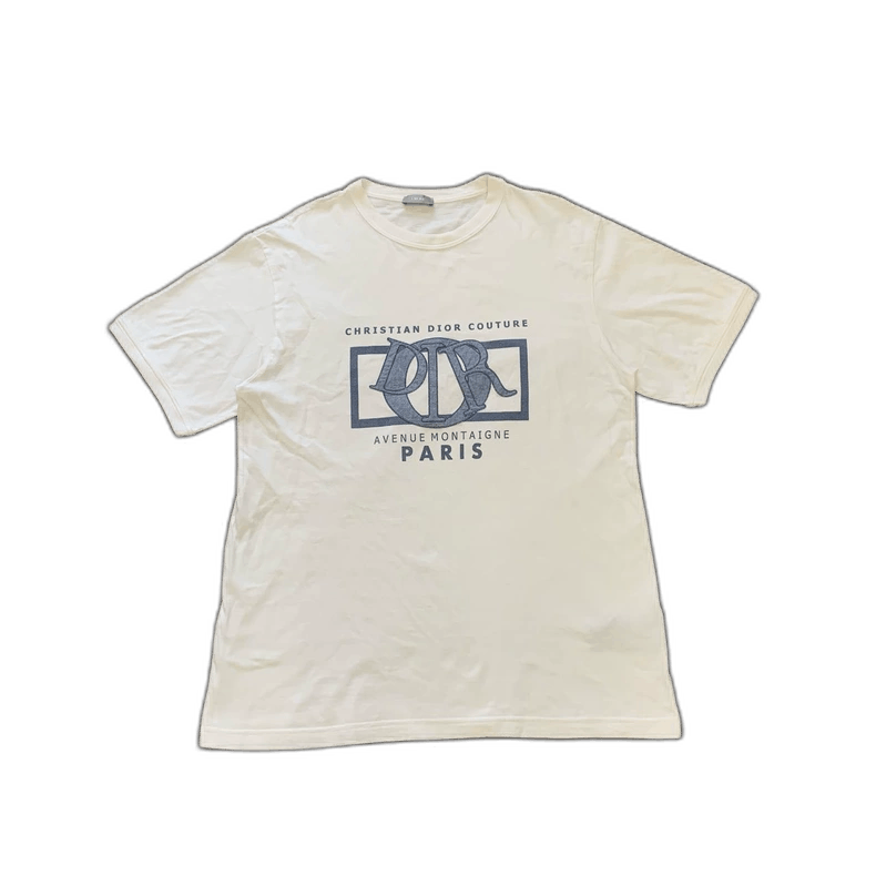 Dior Dior White Logo Short Sleeve Shirt Size US L / EU 52-54 / 3 - 1 Thumbnail
