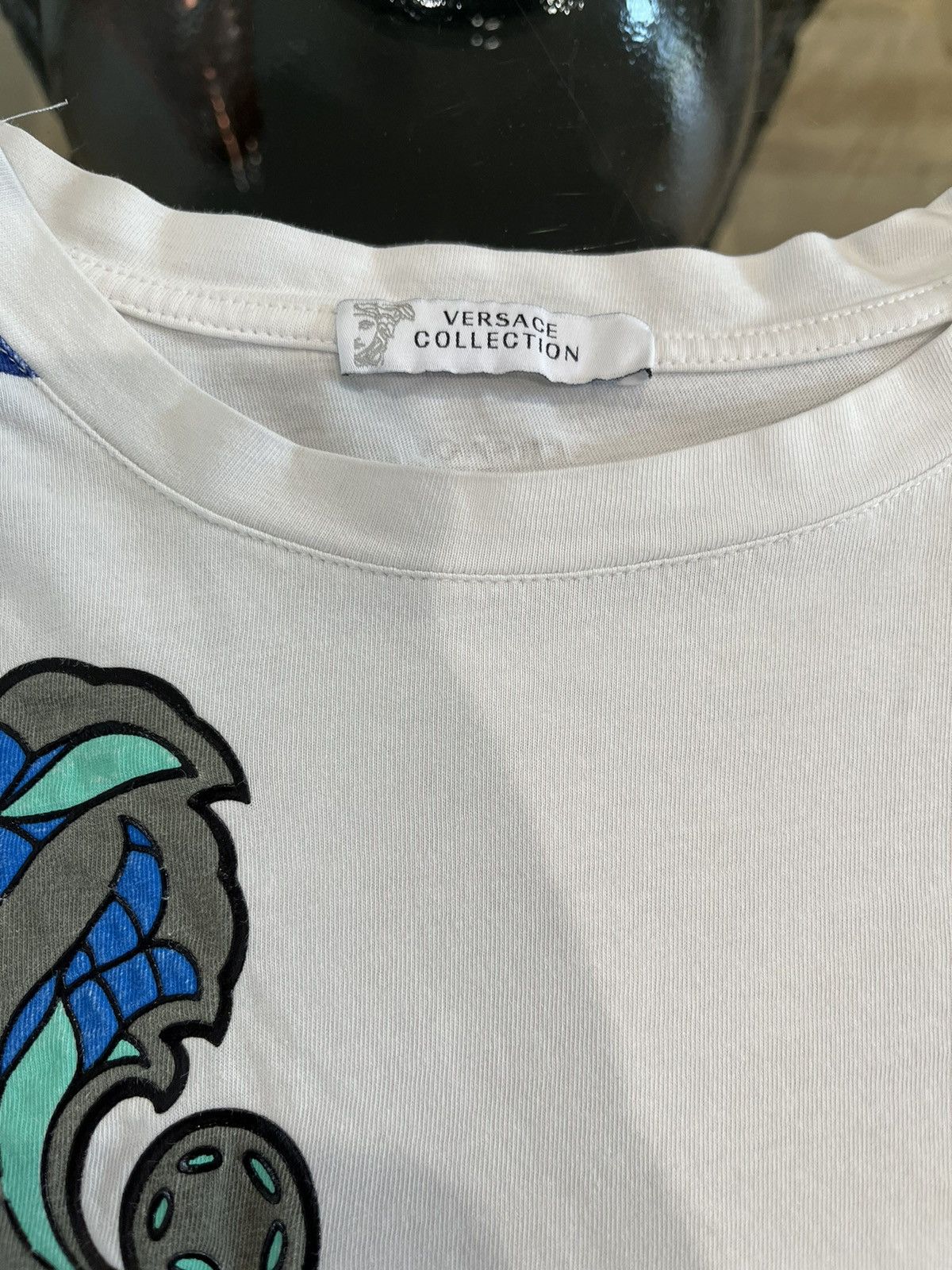 Versace Versace Blue and White Tee Size US L / EU 52-54 / 3 - 2 Thumbnail
