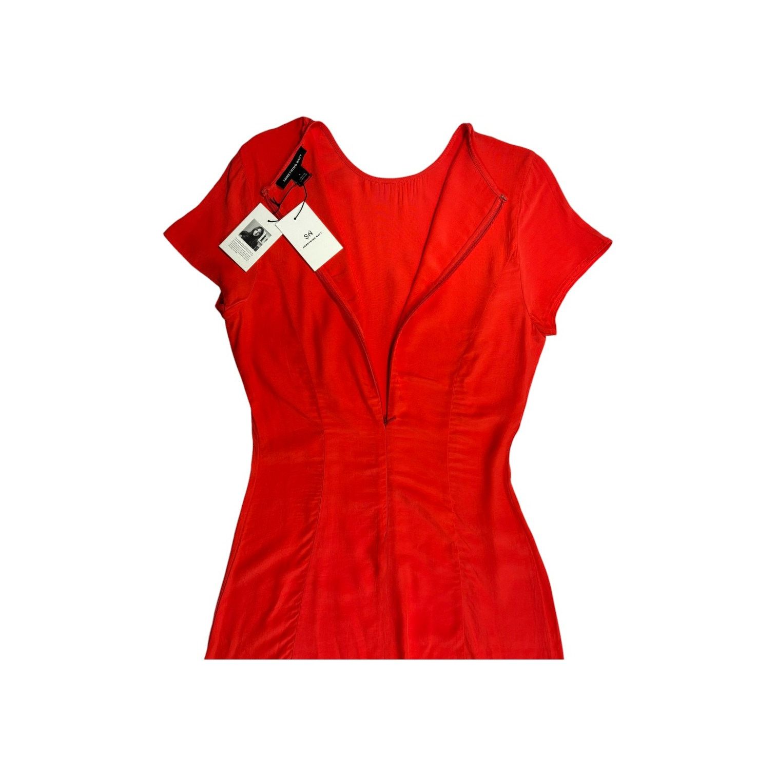 Other NWT Something Navy Tangerine Dress Small Short Sleeve Mini Size S / US 4 / IT 40 - 8 Thumbnail
