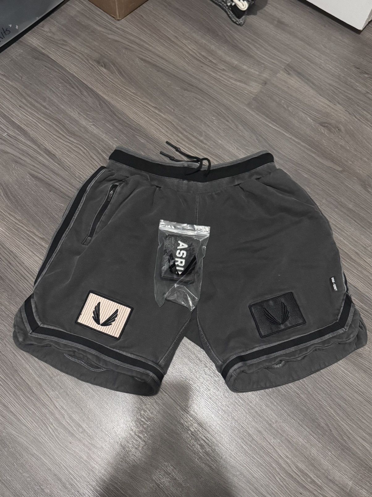 ASRV DSG. 0287 Garment Dyed Patch Basketball Shorts Size US 32 / EU 48 - 1 Thumbnail